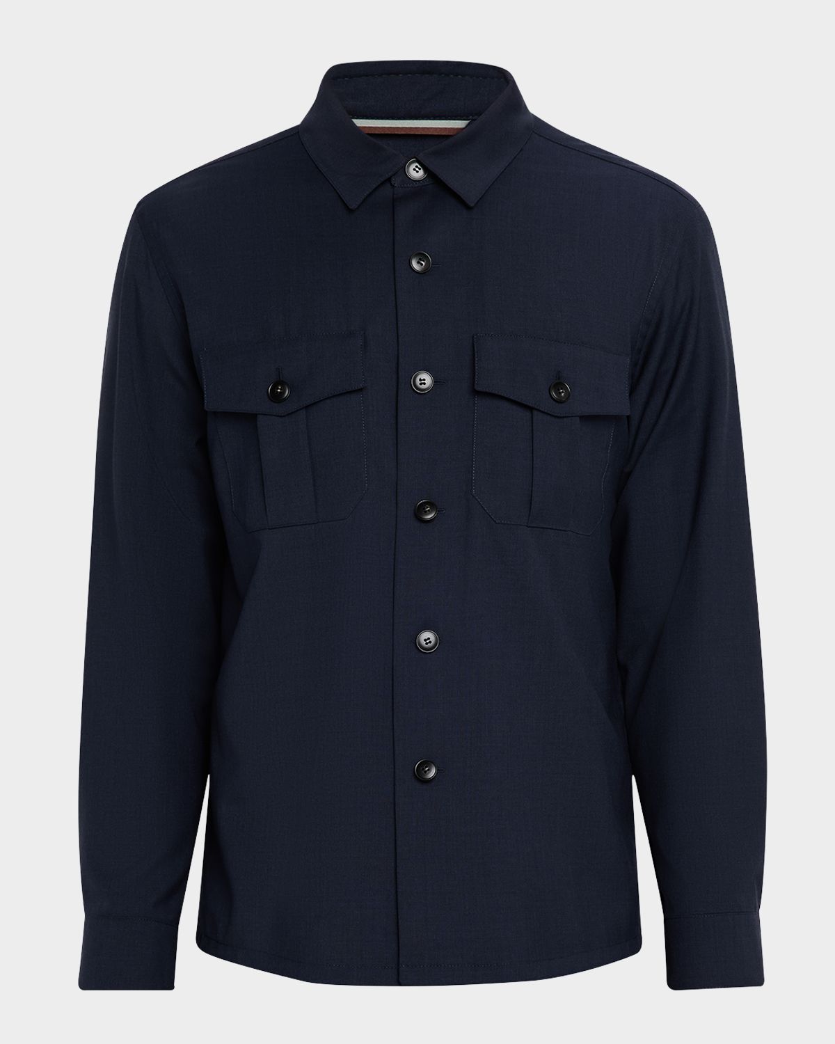 Canali Men 's Wool Overshirt