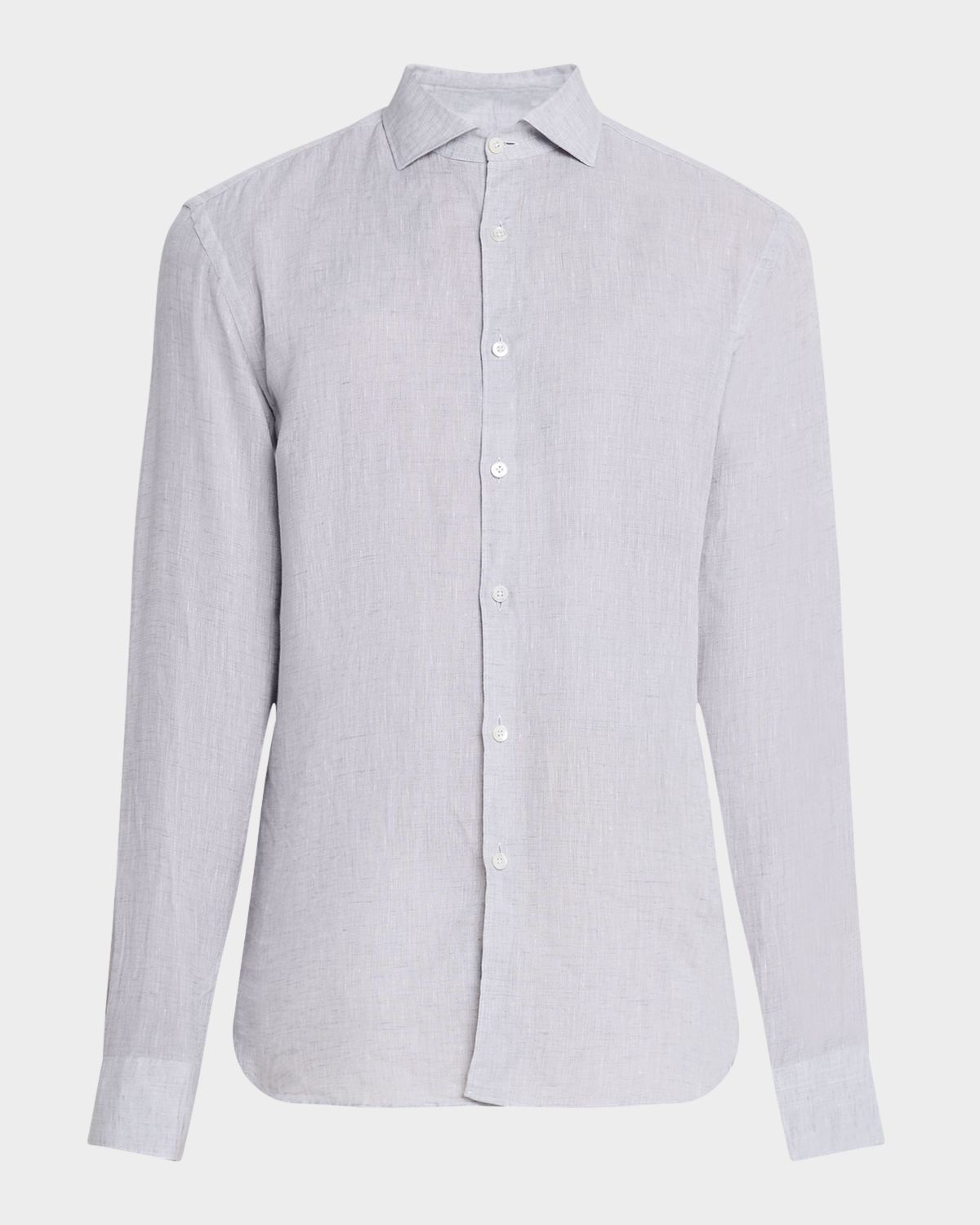 Canali Men 's Linen Sport Shirt