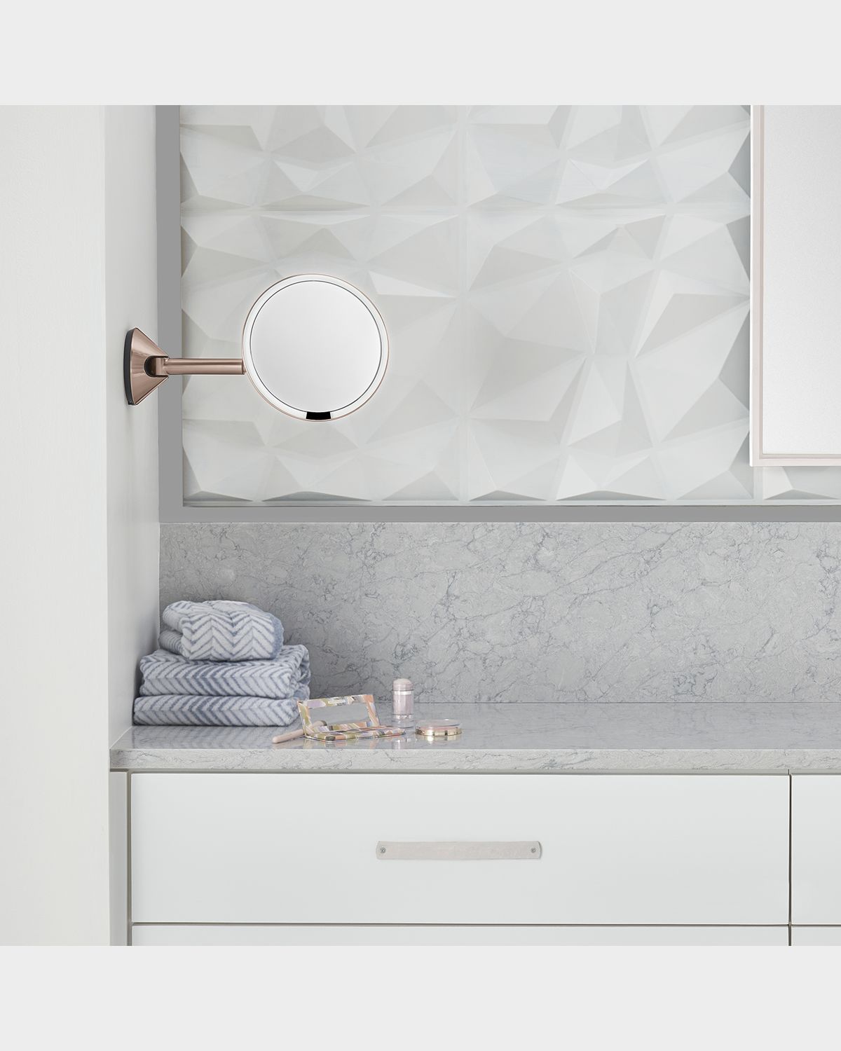 simplehuman Wall-Mounted Sensor Makeup Mirror with 5x Magnification | Thumbnail 4