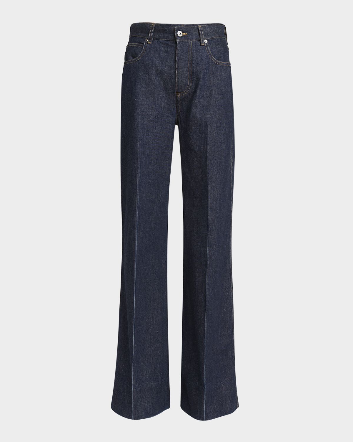 Bottega Veneta Indigo Soft Denim Wide-Leg Palazzo Jeans