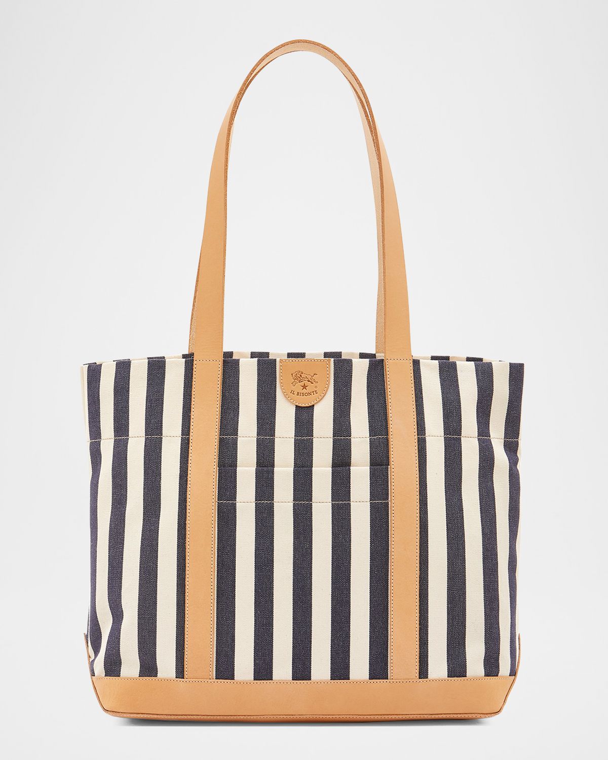 Il Bisonte Caramella Medium Canvas Shopper Tote Bag