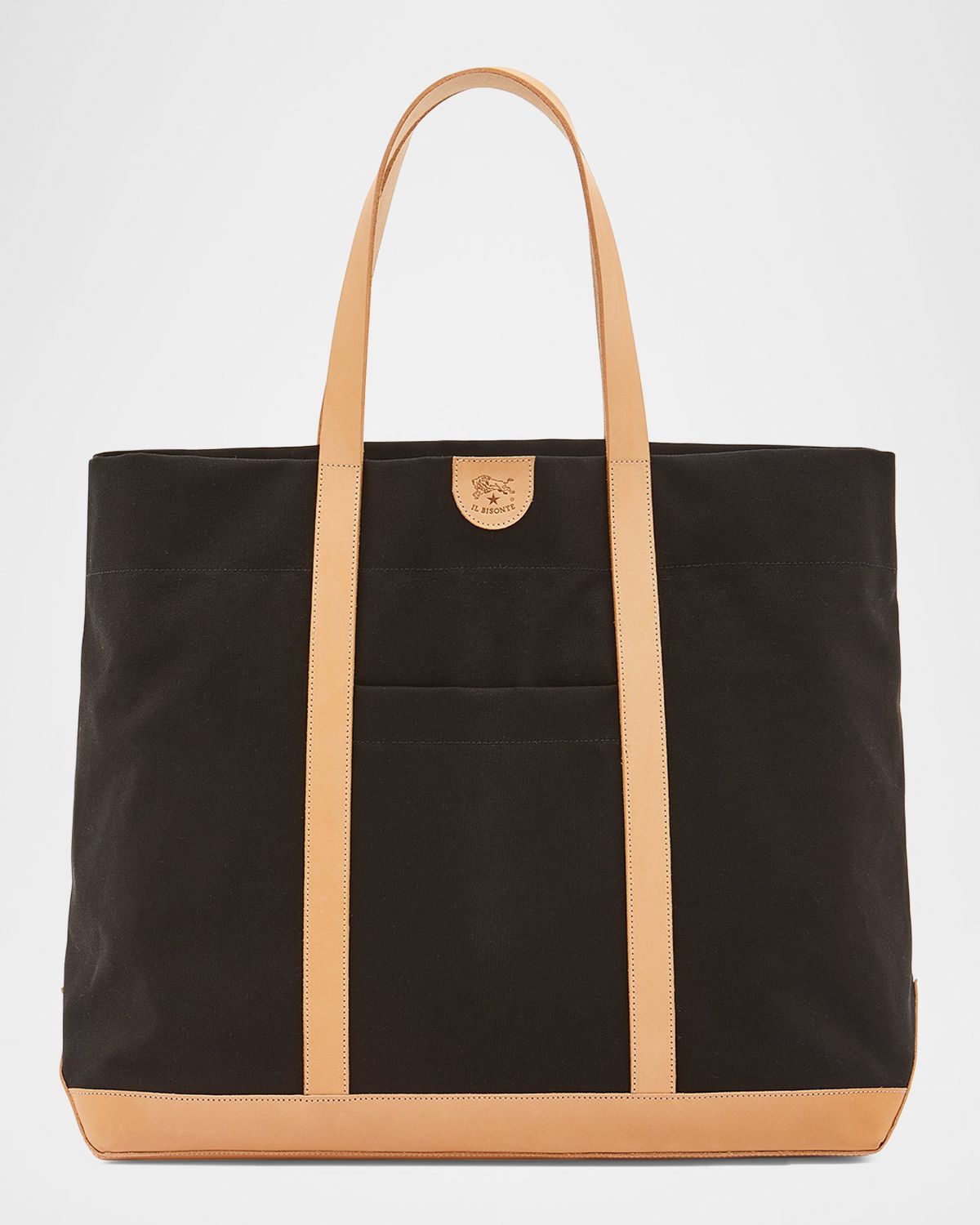 Il Bisonte Caramella Large Canvas Shopper Tote Bag