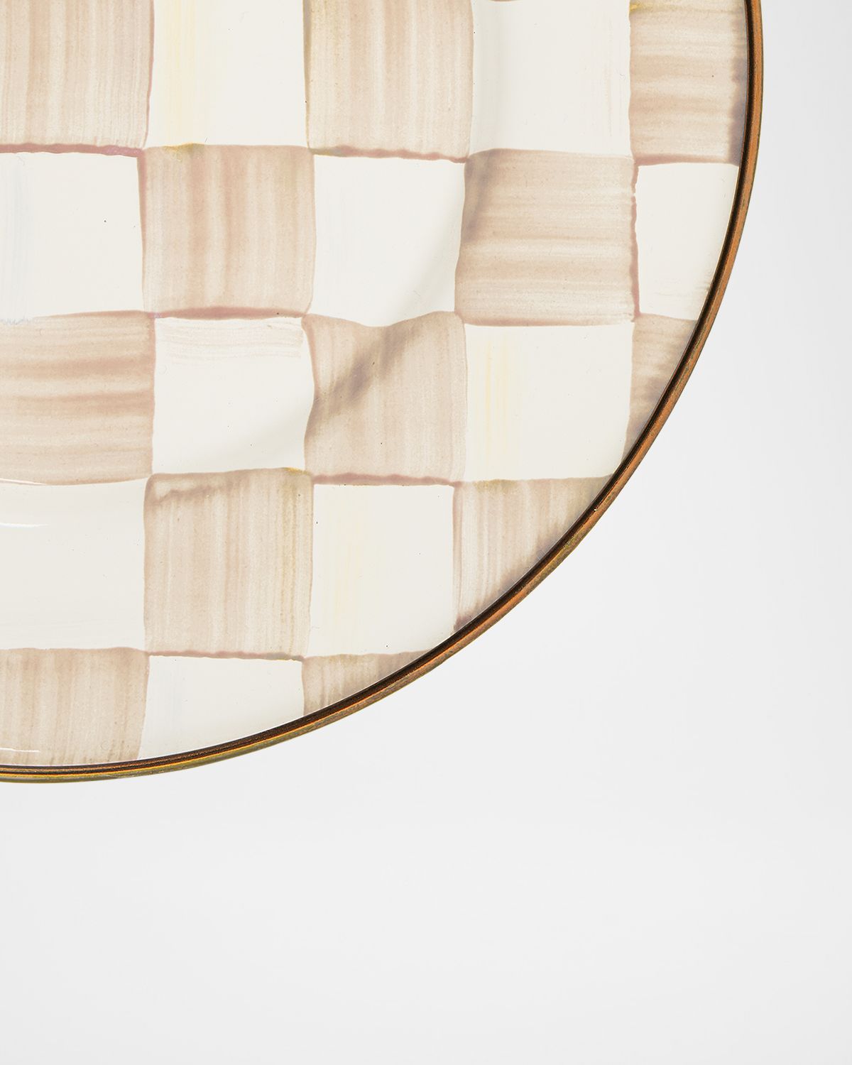 MacKenzie-Childs Mocha Check Salad Plate