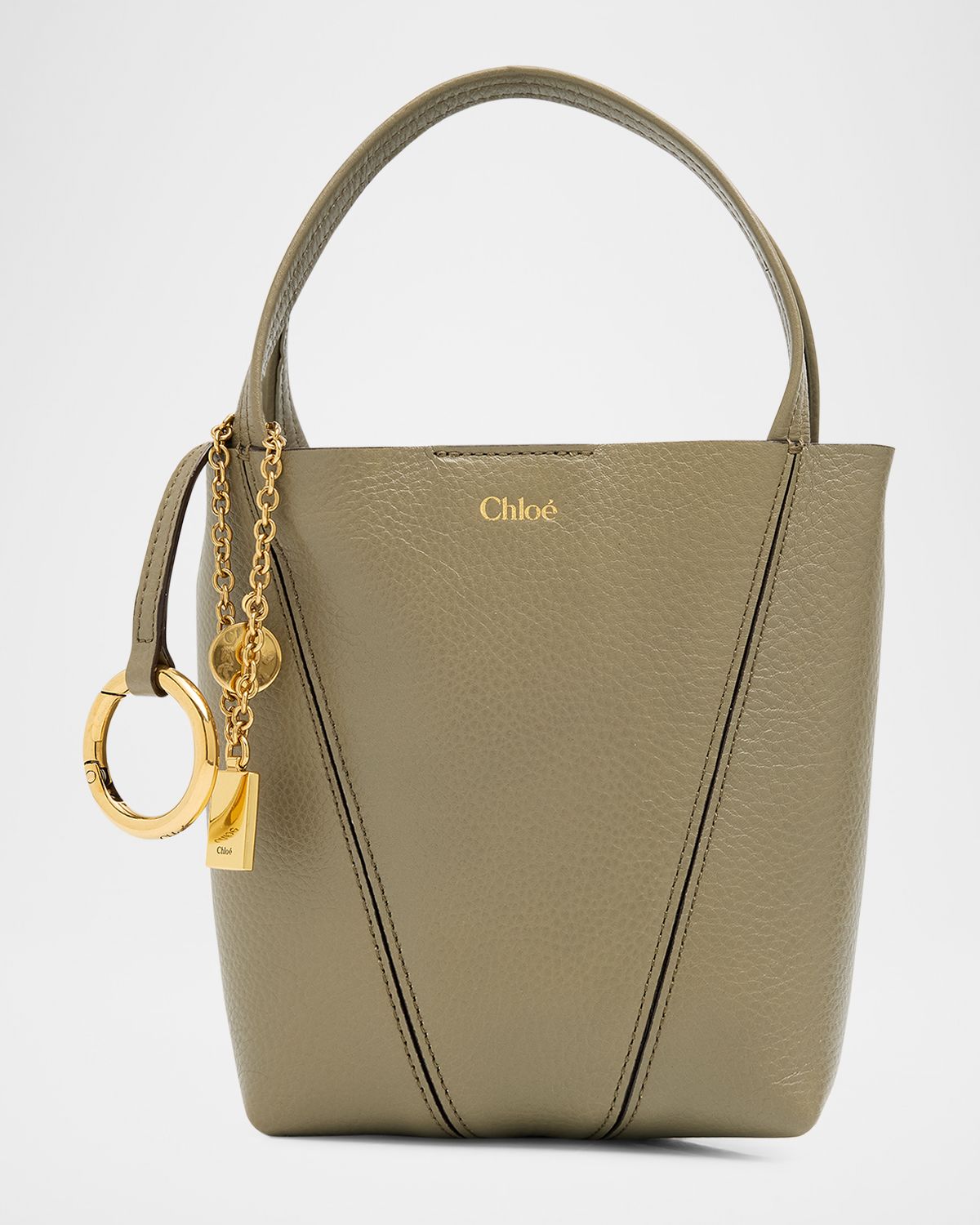 Chloé Spin Mini Tote Bag in Grained Calfskin | Image 1 Chloé Spin Mini Tote Bag in Grained Calfskin | Image 1
