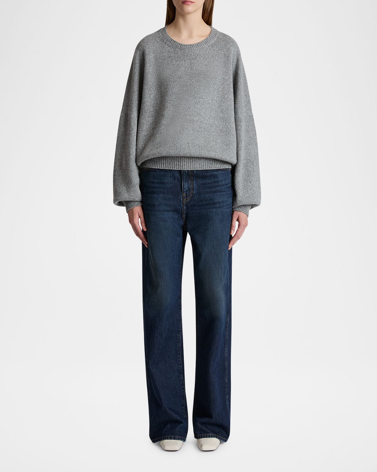 Khaite Bonnie Straight-Leg Dark Wash Jeans