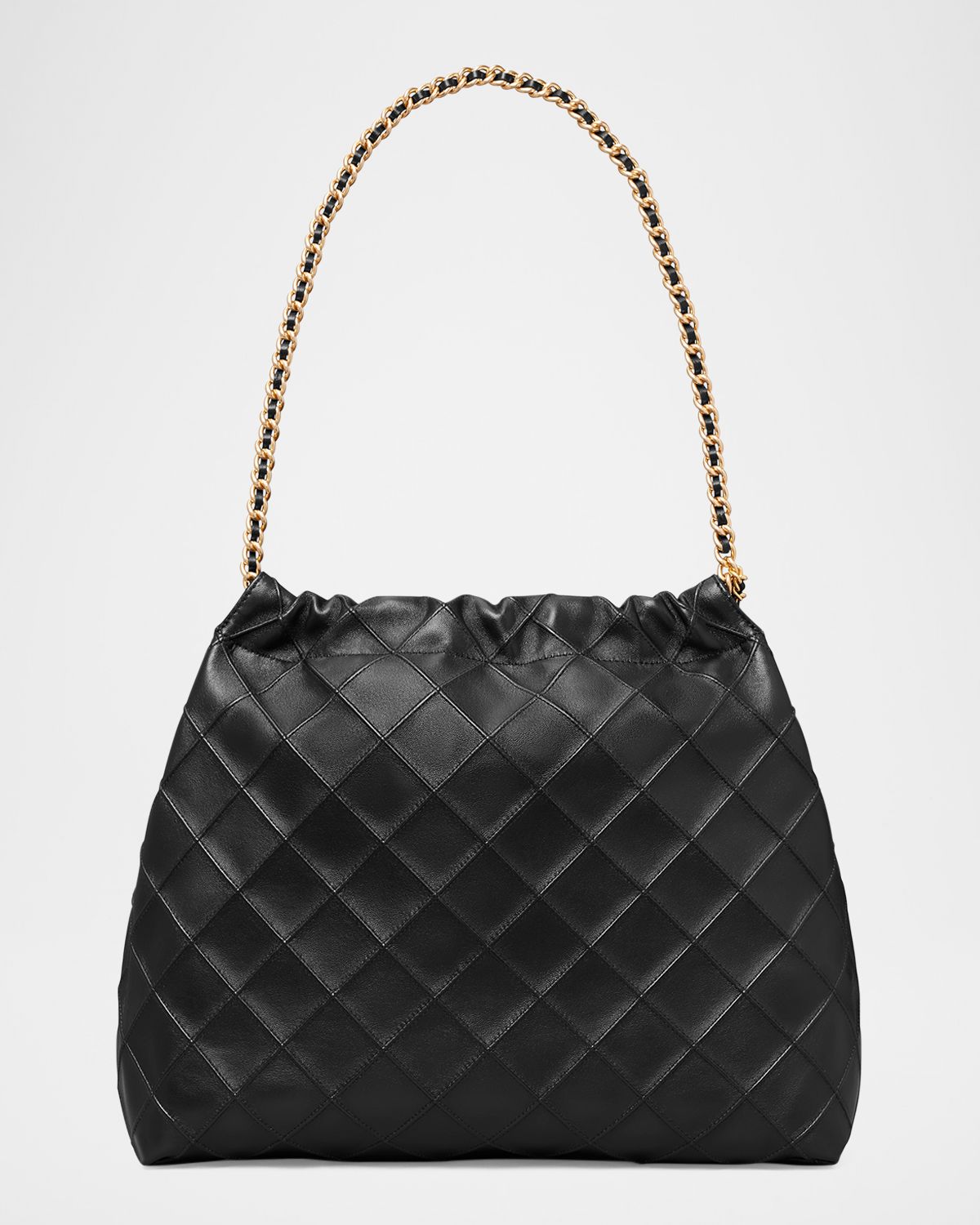 Tory Burch Fleming Chain Quilted Leather Hobo Bag