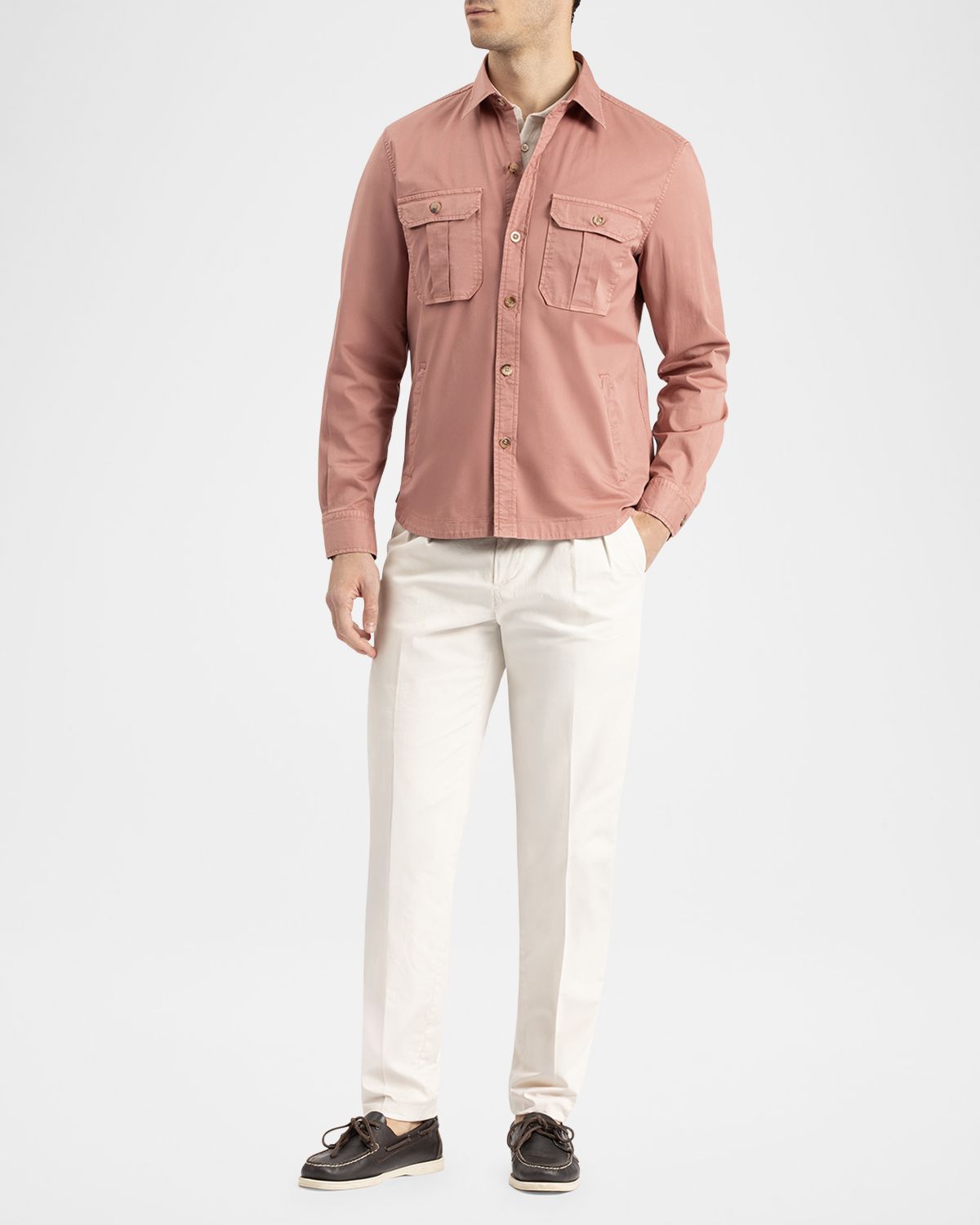 Boglioli Men 's Waxy Textured Overshirt