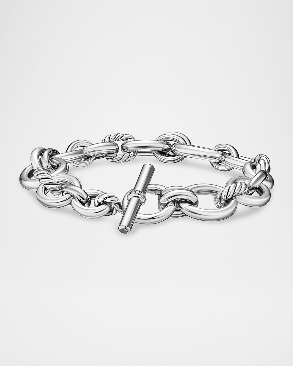 David Yurman DY Mercer Chain Bracelet with Diamonds in Silver