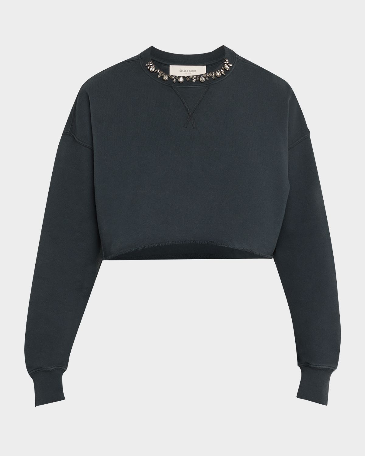 Golden Goose Golden Embellished Cropped Sweatshirt