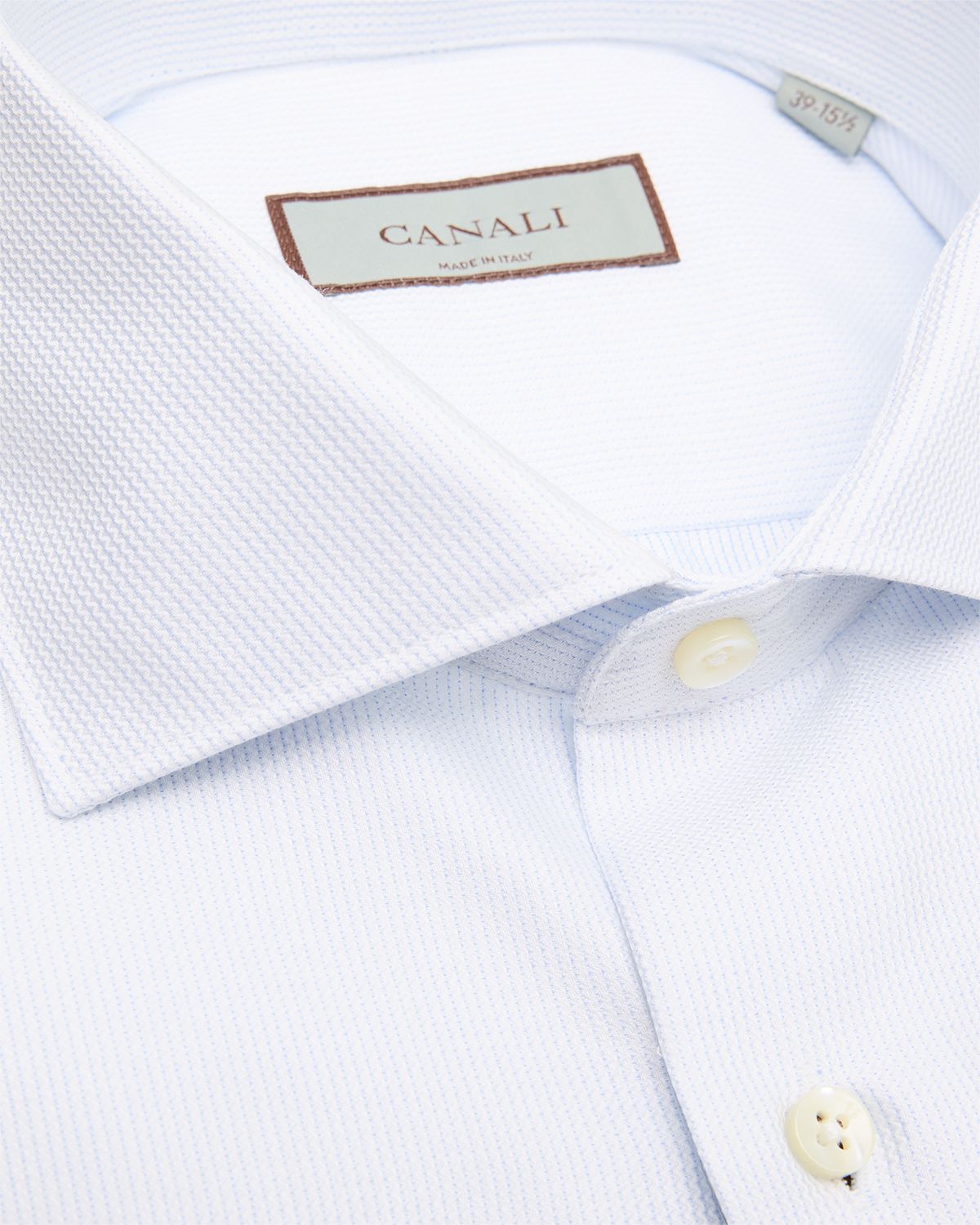 Canali Men 's Cotton Micro-Structure Dress Shirt