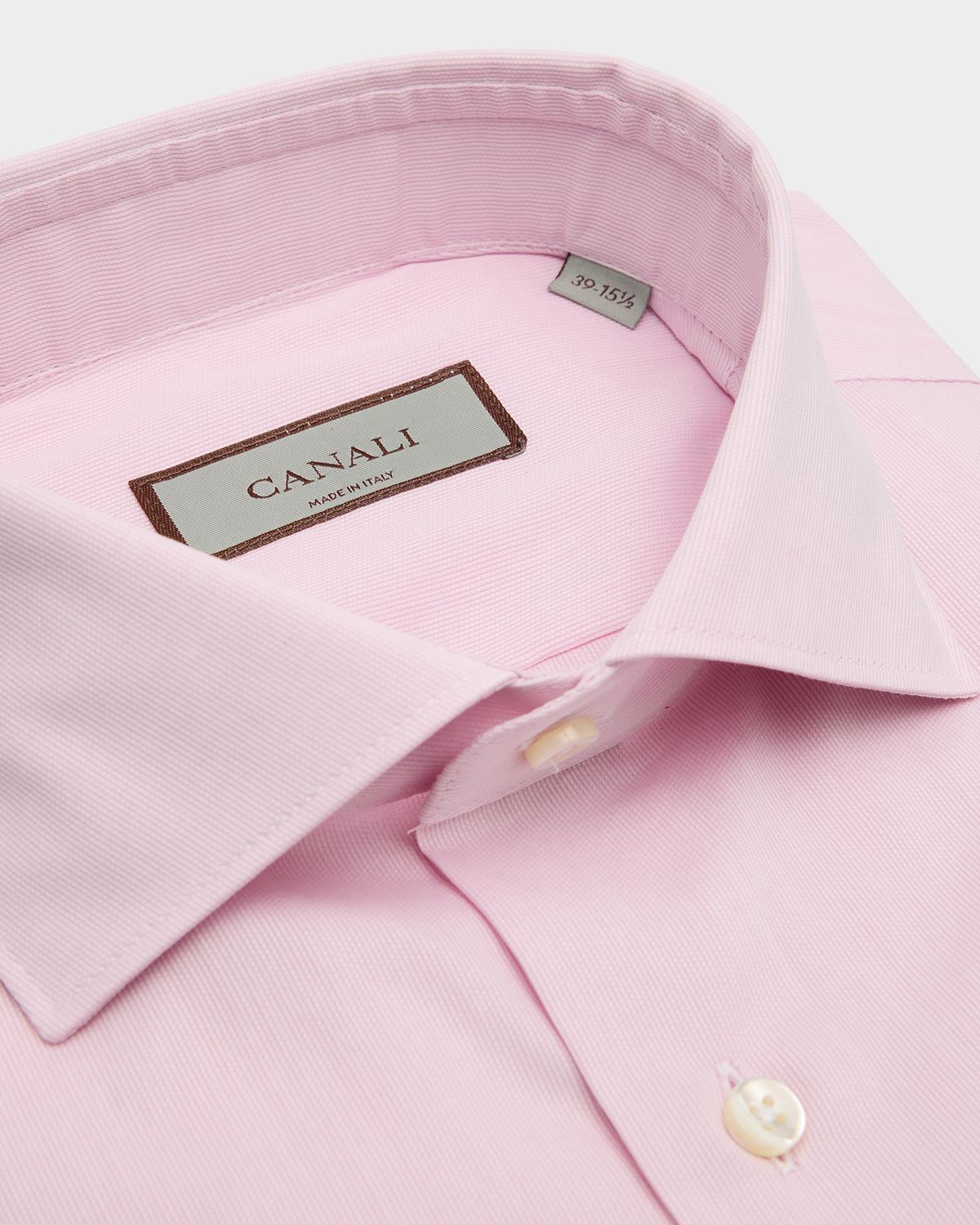 Canali Men 's Solid Textured Dress Shirt