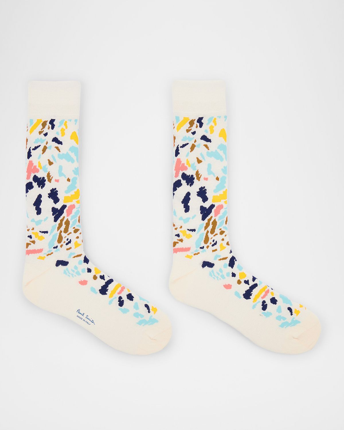 Paul Smith Men 's Jacaranda Abstract Print Crew Socks