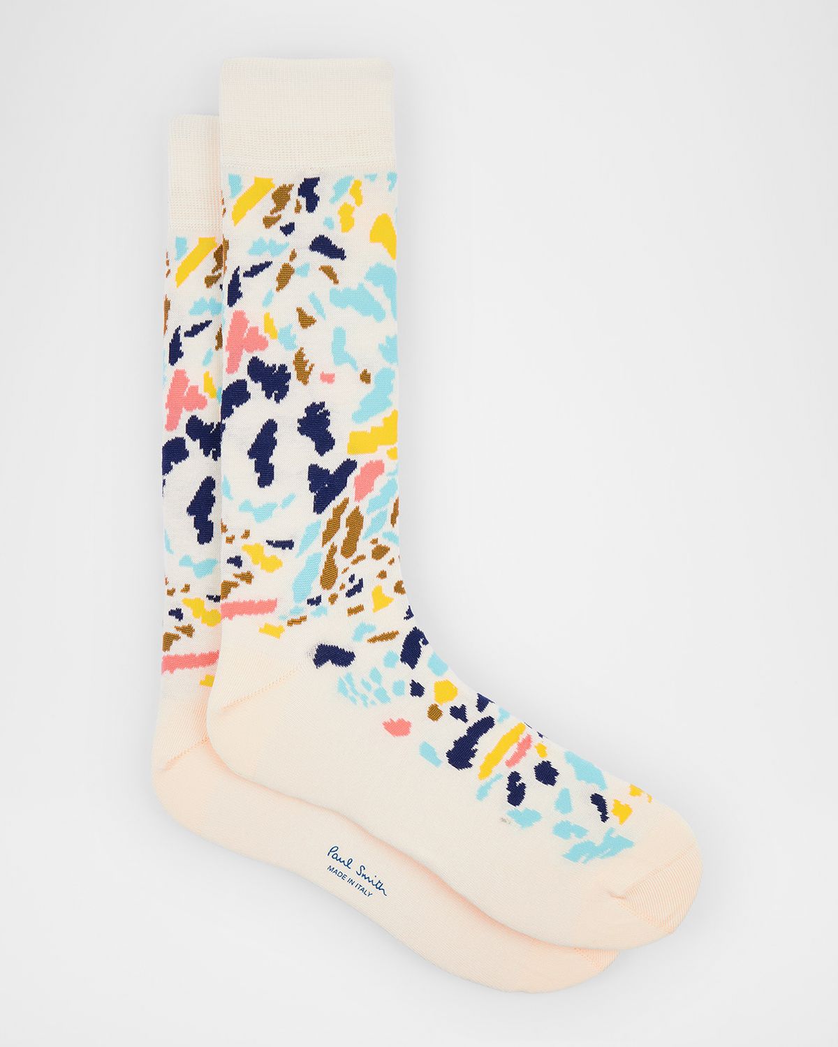 Paul Smith Men 's Jacaranda Abstract Print Crew Socks