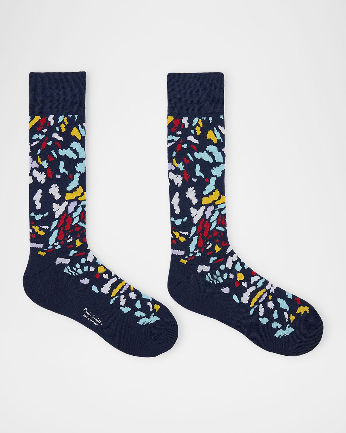 Paul Smith Men 's Jacaranda Abstract Print Crew Socks