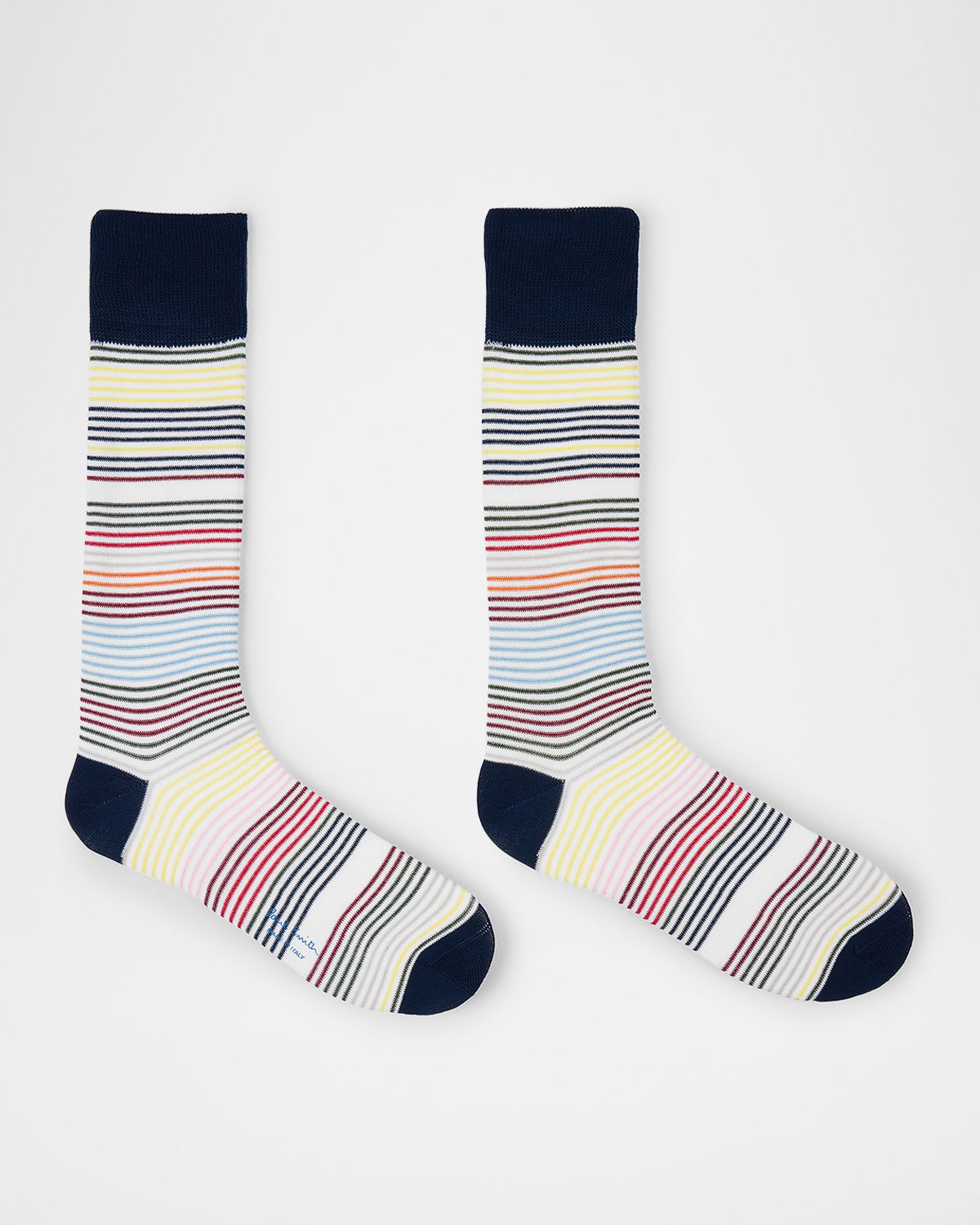 Paul Smith Men 's Idris Signature Thin Stripe Crew Socks