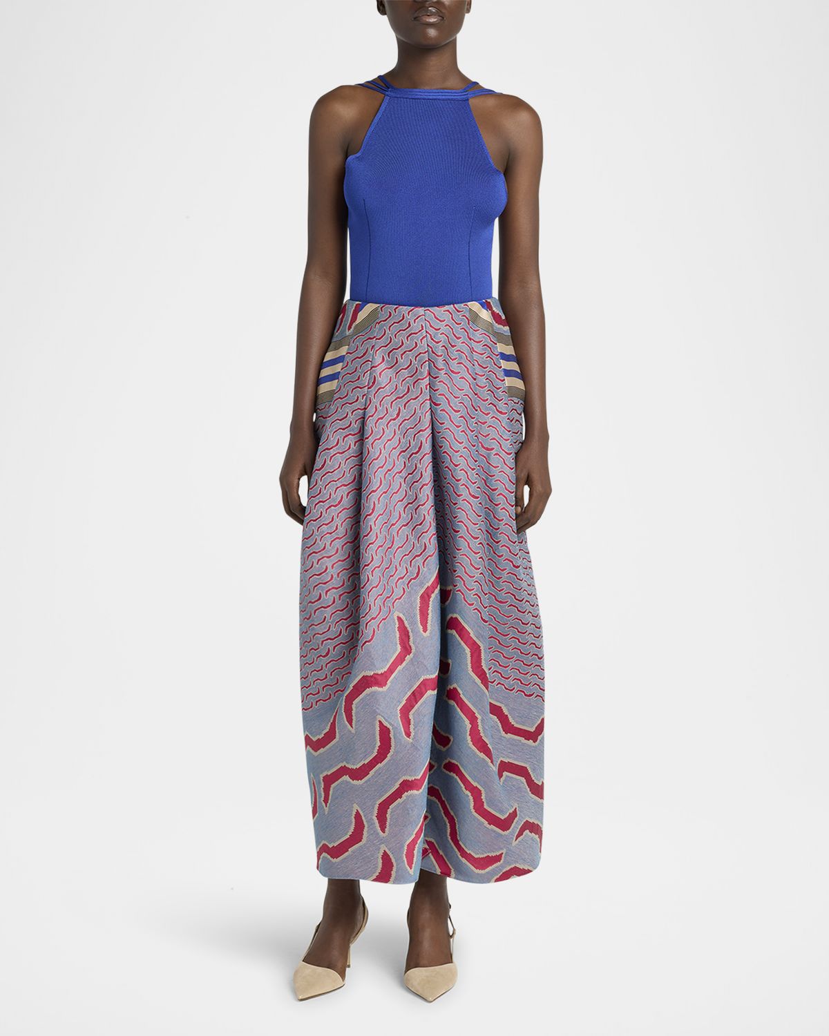 Giorgio Armani High-Neck Strappy Tank Top