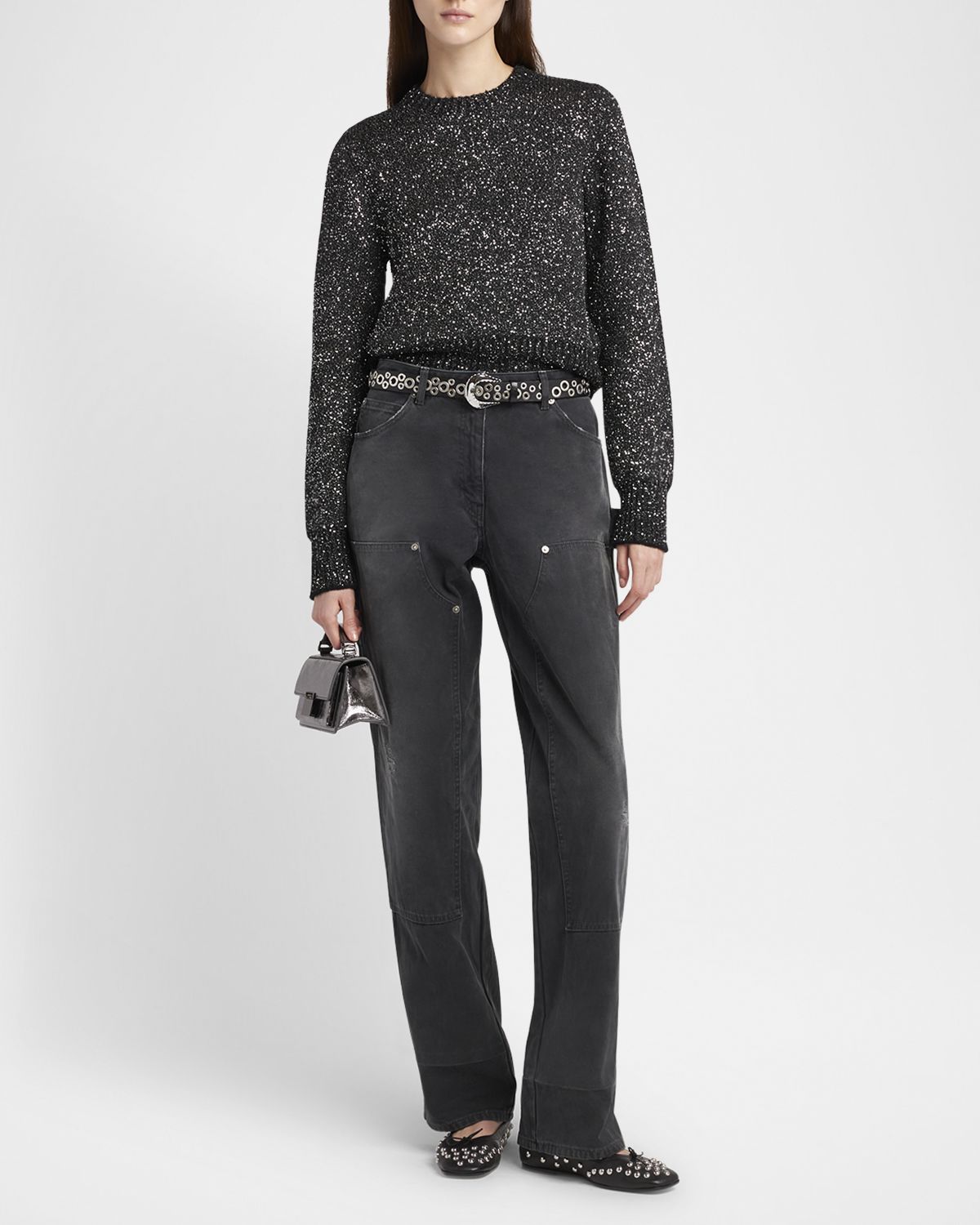 Golden Goose Journey Sequined Crop Sweater