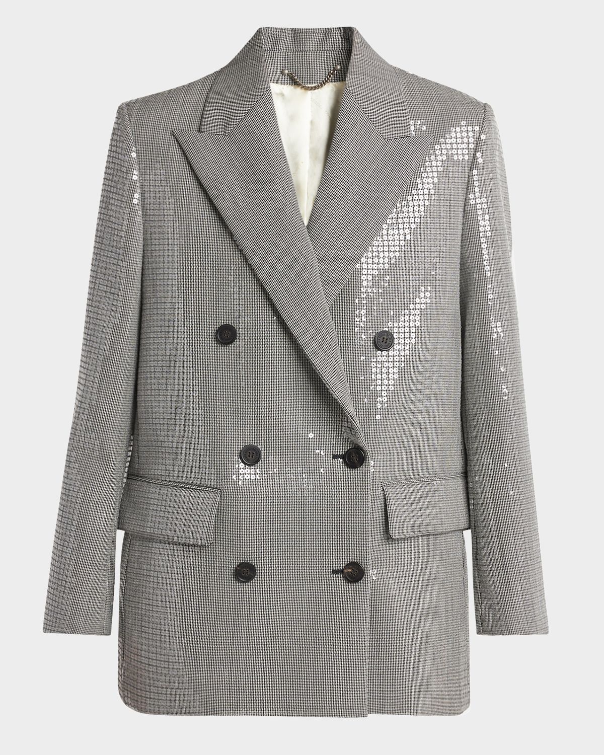 Golden Goose Journey Sequined Houndstooth Boyfriend Jacket | Thumbnail 6 Golden Goose Journey Sequined Houndstooth Boyfriend Jacket | Thumbnail 6