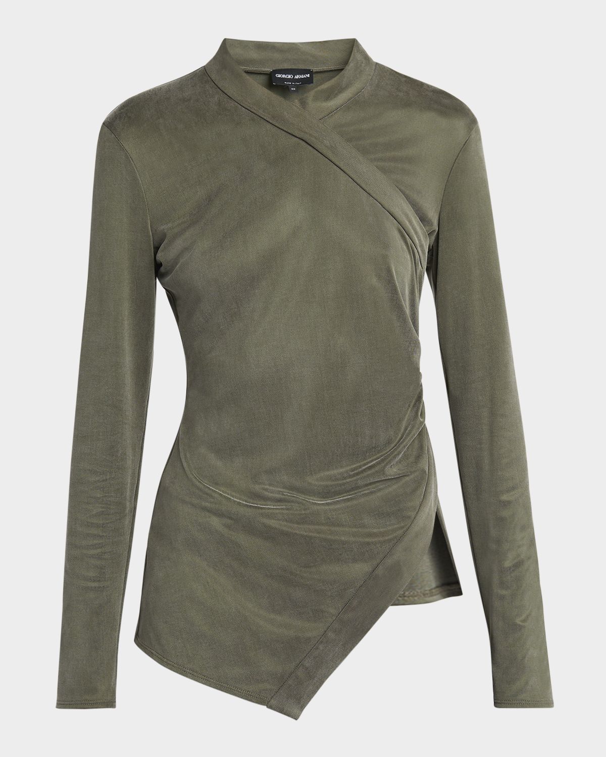 Giorgio Armani Asymmetric Jersey Long-Sleeve Top | Thumbnail 6