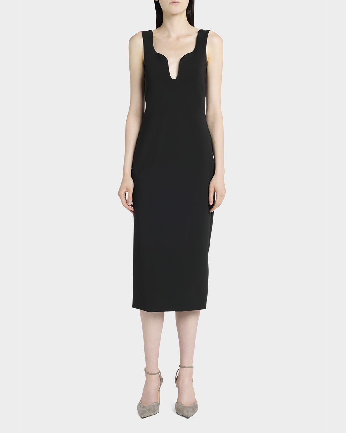 Giorgio Armani Stretch Jersey Body-Con Midi Dress