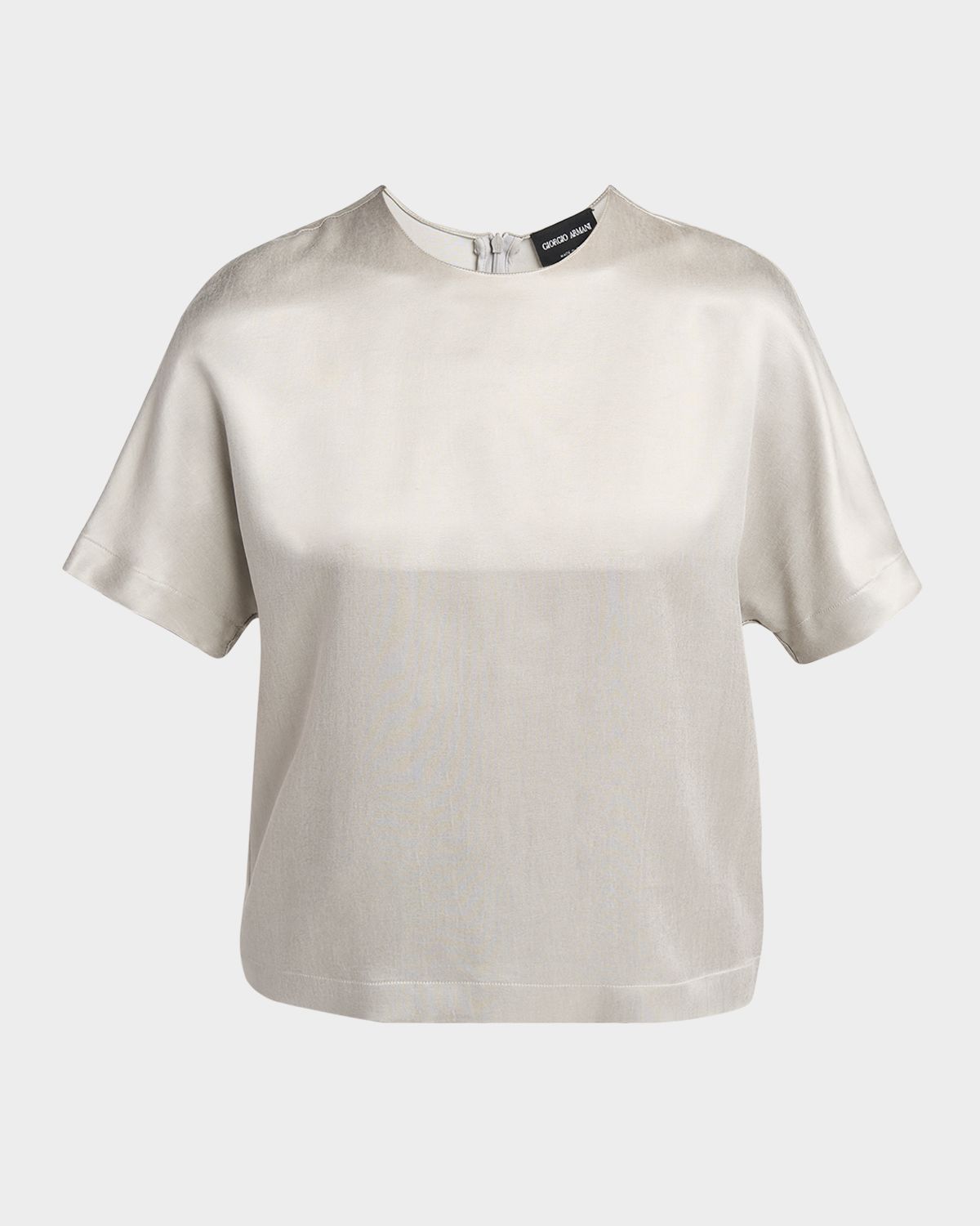 Giorgio Armani Cupro Short-Sleeve Blouse