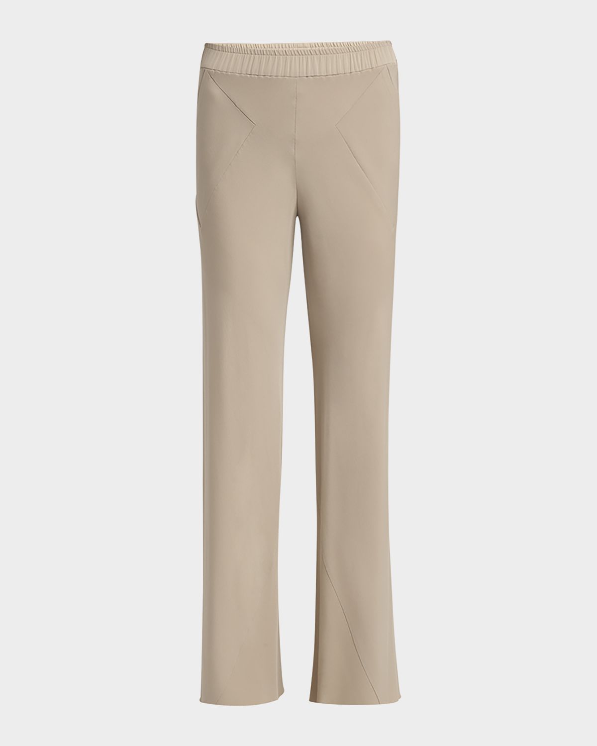 Giorgio Armani Triple Silk Georgette Flat Front Trousers