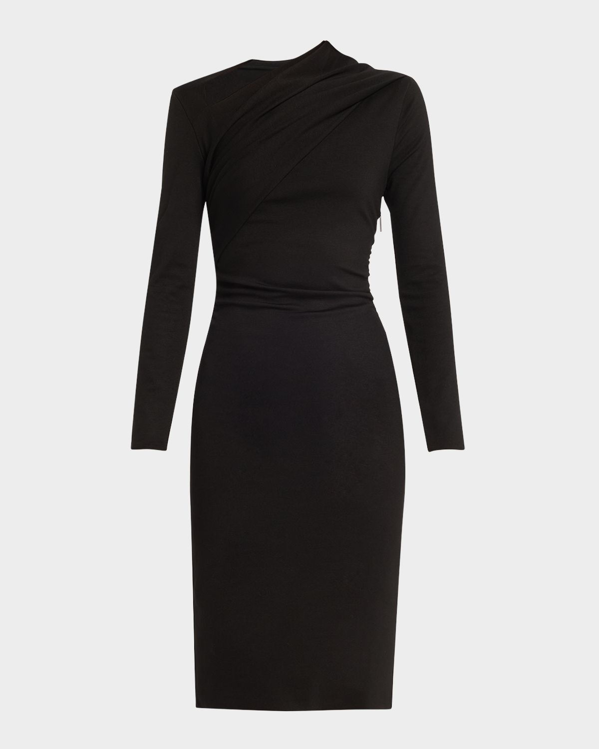 Giorgio Armani Asymmetric Long-Sleeve Jersey Dress | Thumbnail 6 Giorgio Armani Asymmetric Long-Sleeve Jersey Dress | Thumbnail 6