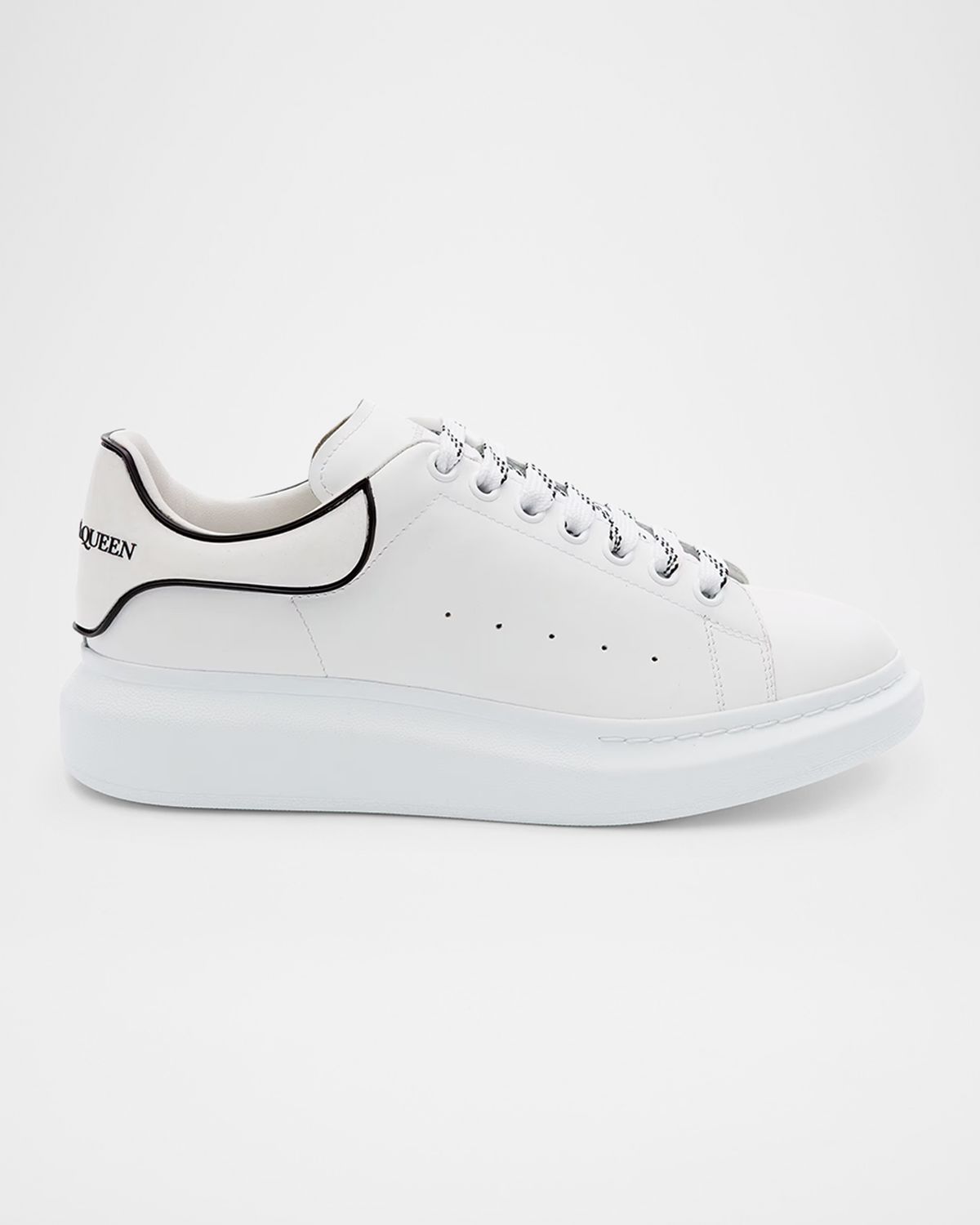 McQueen Men 's Contrast-Trim Leather Oversized Sneakers | Thumbnail 7