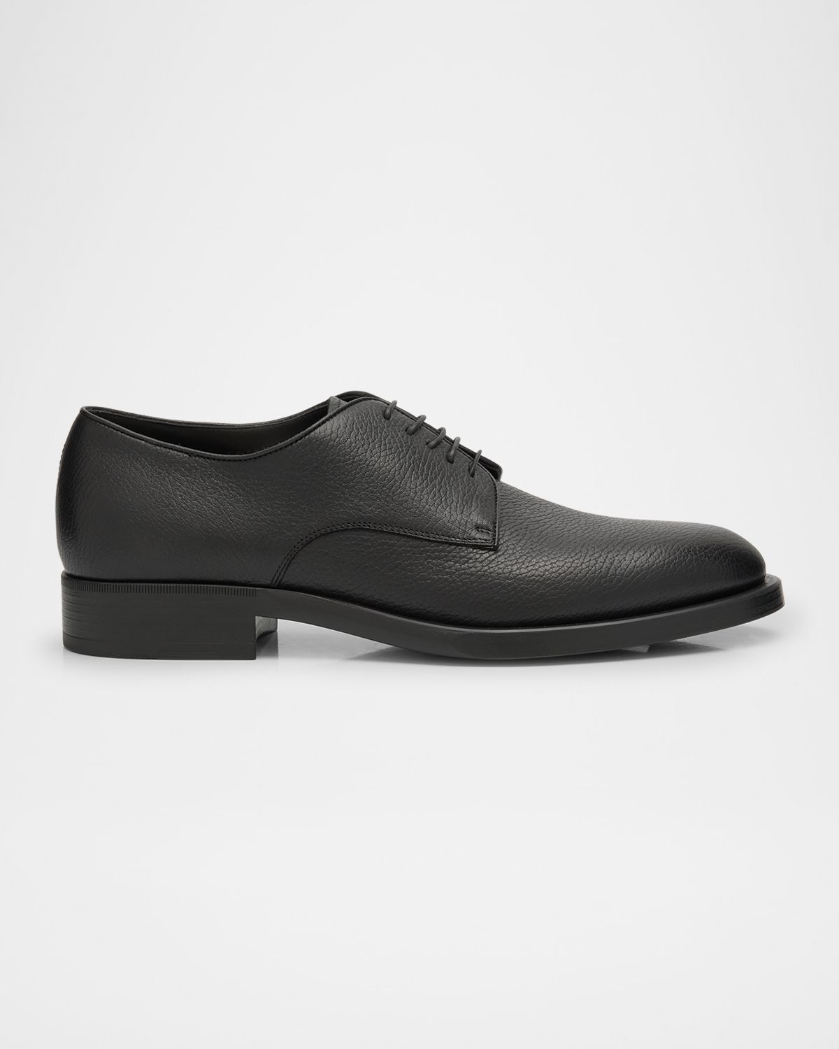 Giorgio Armani Men 's Grained Leather Derby Shoes