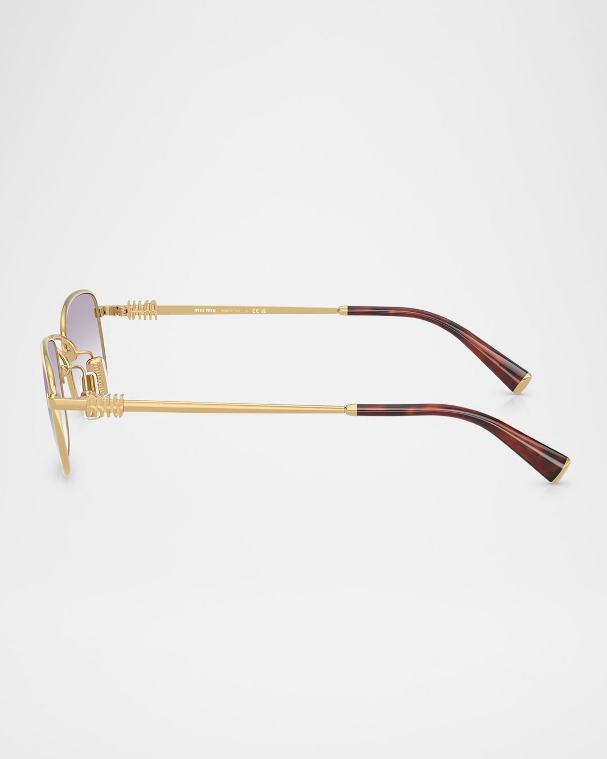 Miu Miu MUA53S Rectangular Metal Sunglasses