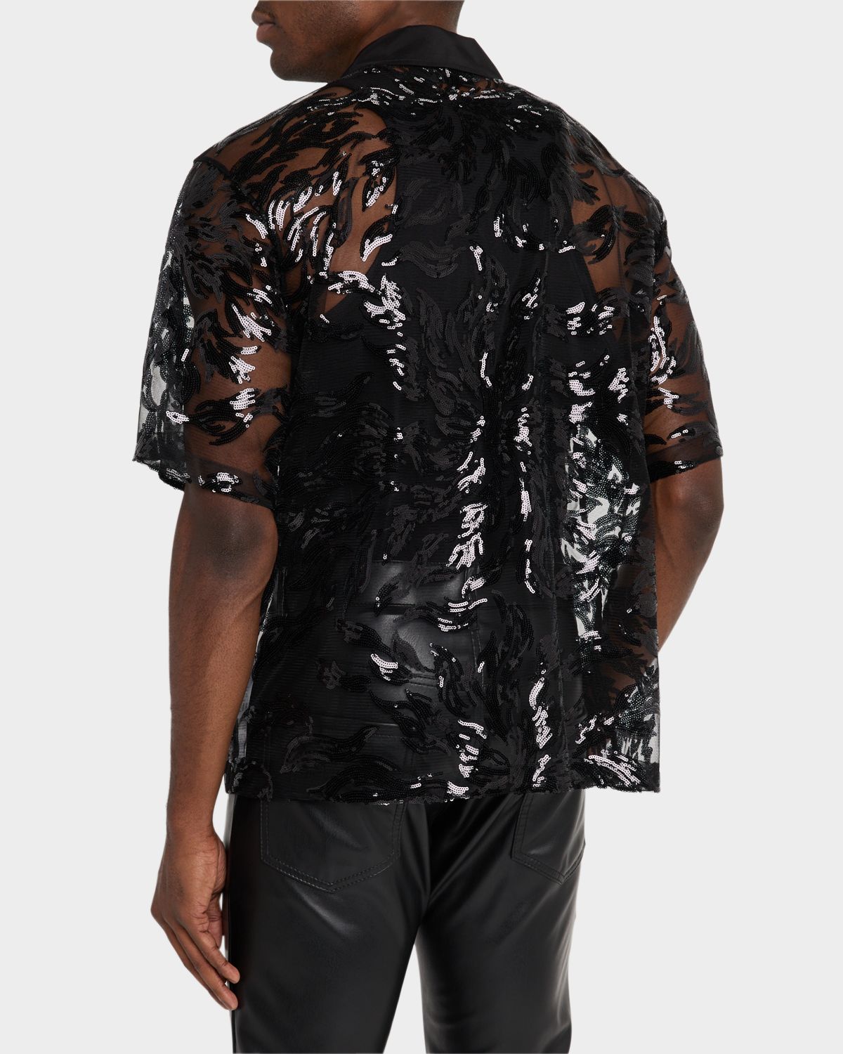 Dsquared2 Men 's Sequin-Embroidered Camp Shirt