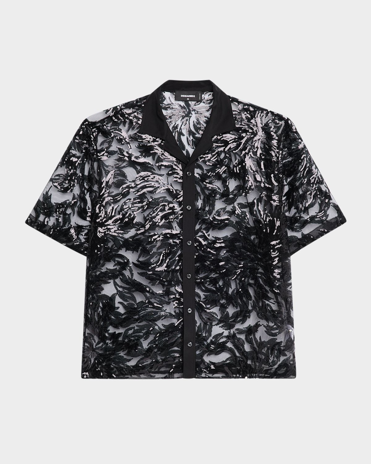Dsquared2 Men 's Sequin-Embroidered Camp Shirt
