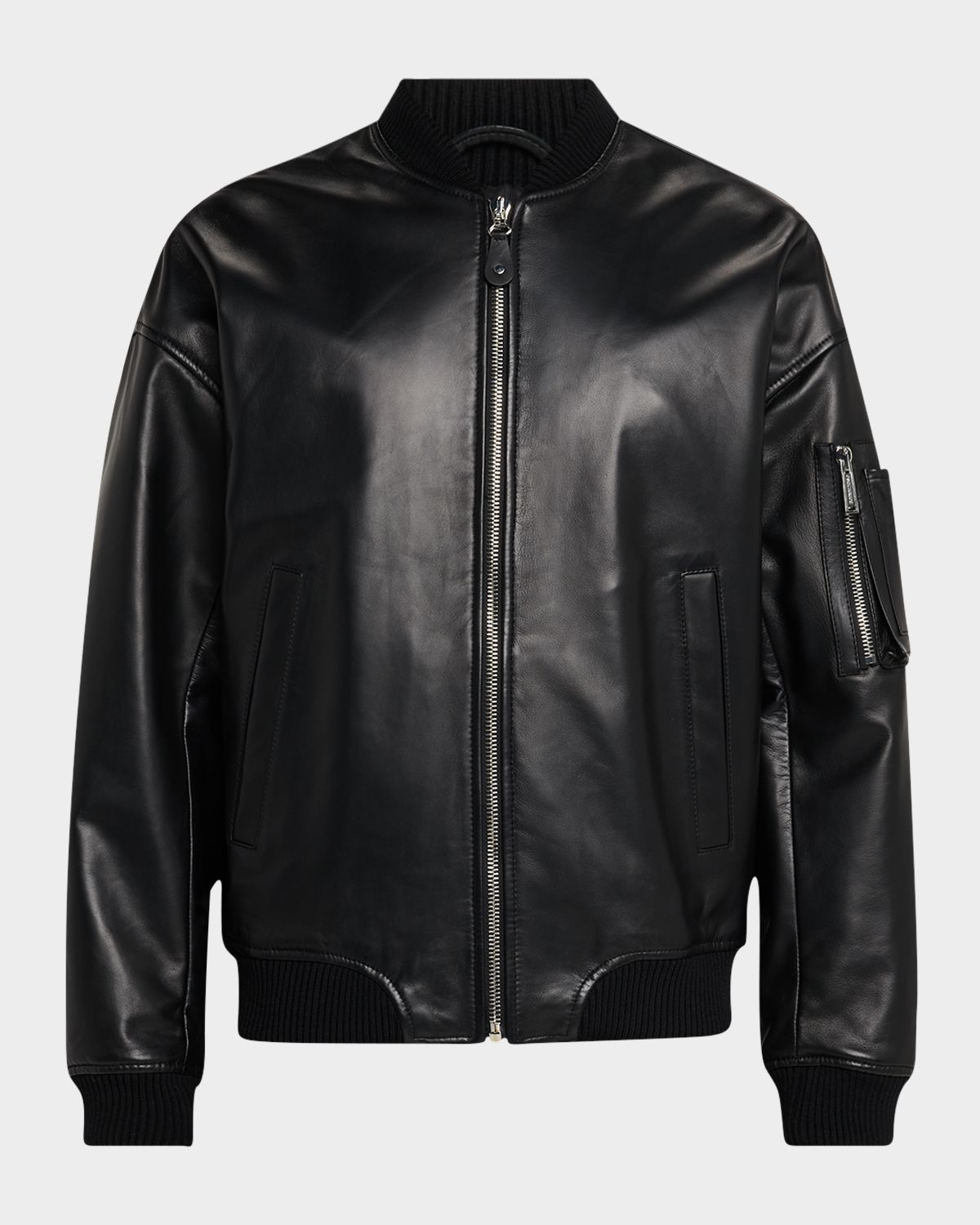 Dsquared2 Men 's Leather Bomber Jacket