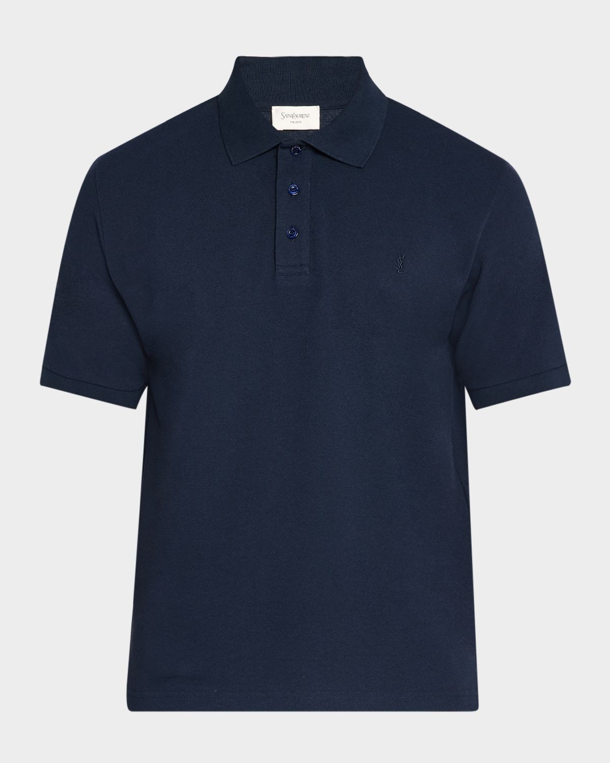 Saint Laurent Men 's Pique Polo Shirt