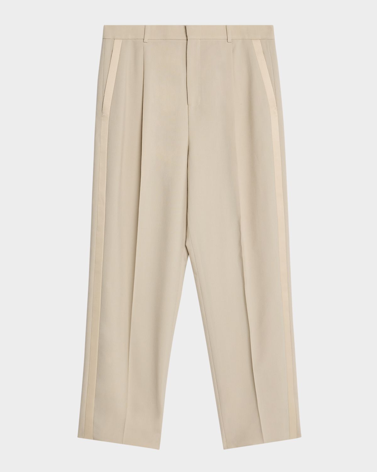 Saint Laurent Men 's Pleated Tuxedo Pants
