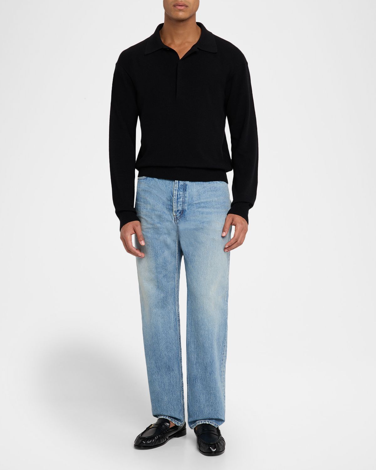 Saint Laurent Men 's Faded Jeans