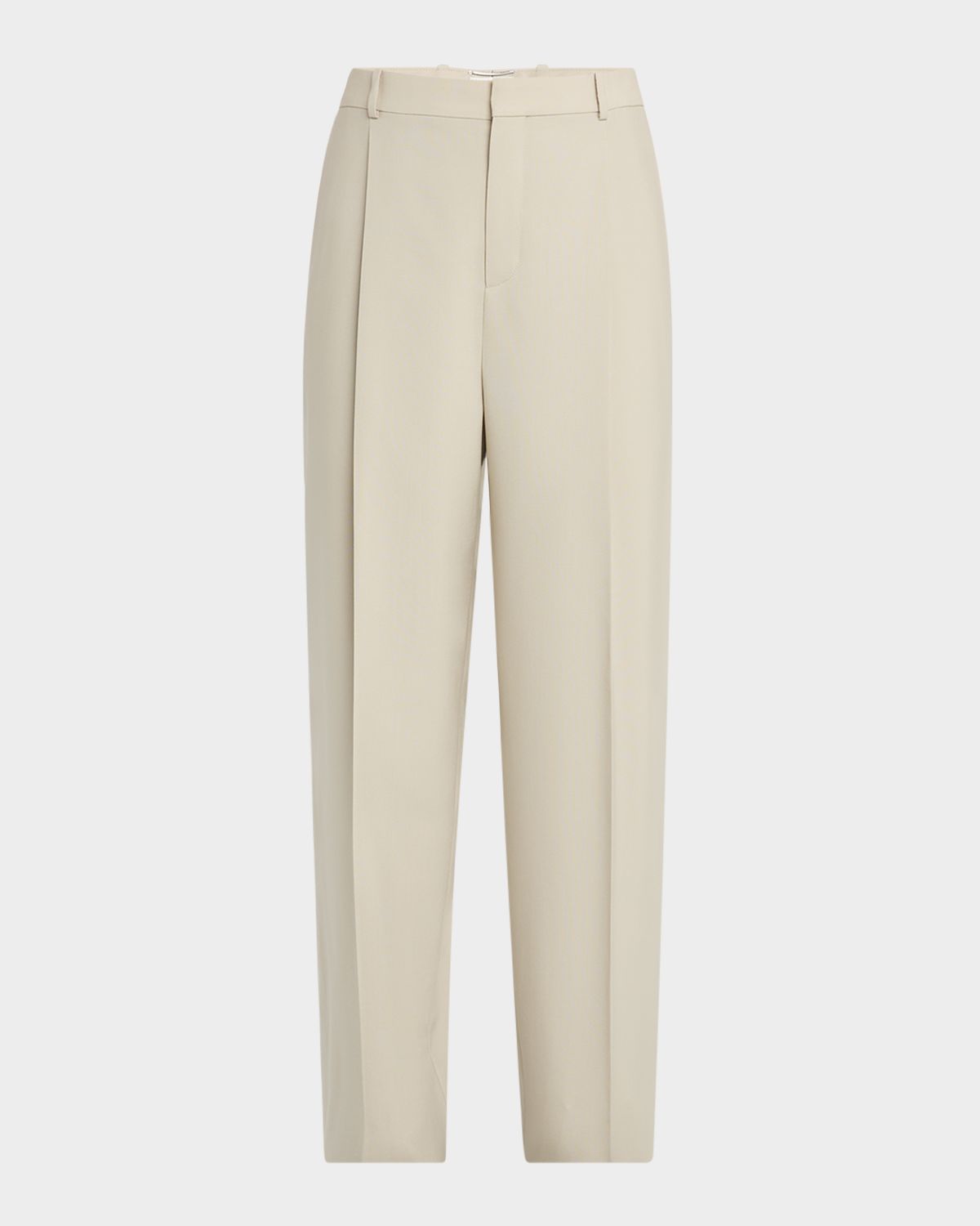 Saint Laurent Men 's Pleated Wool-Silk Trousers
