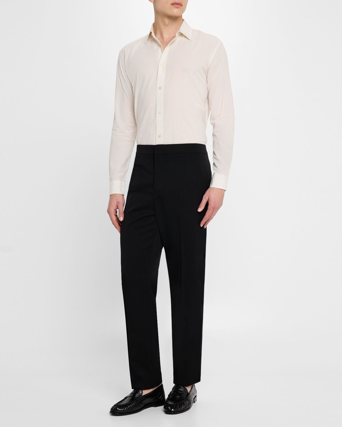 Saint Laurent Men 's Slim Grain de Poudre Pants