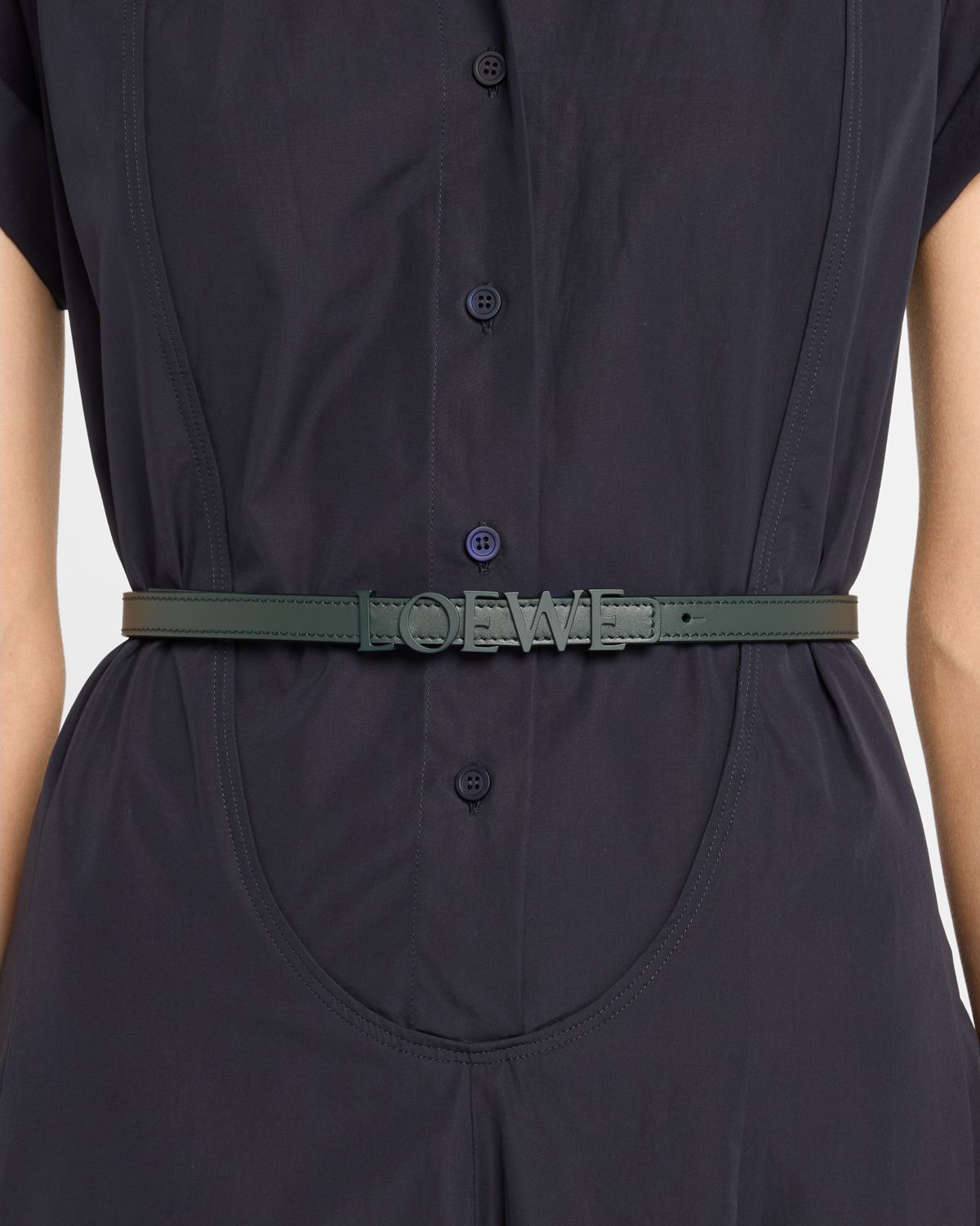 Loewe Logo Lettering Leather Skinny Belt | Thumbnail 5