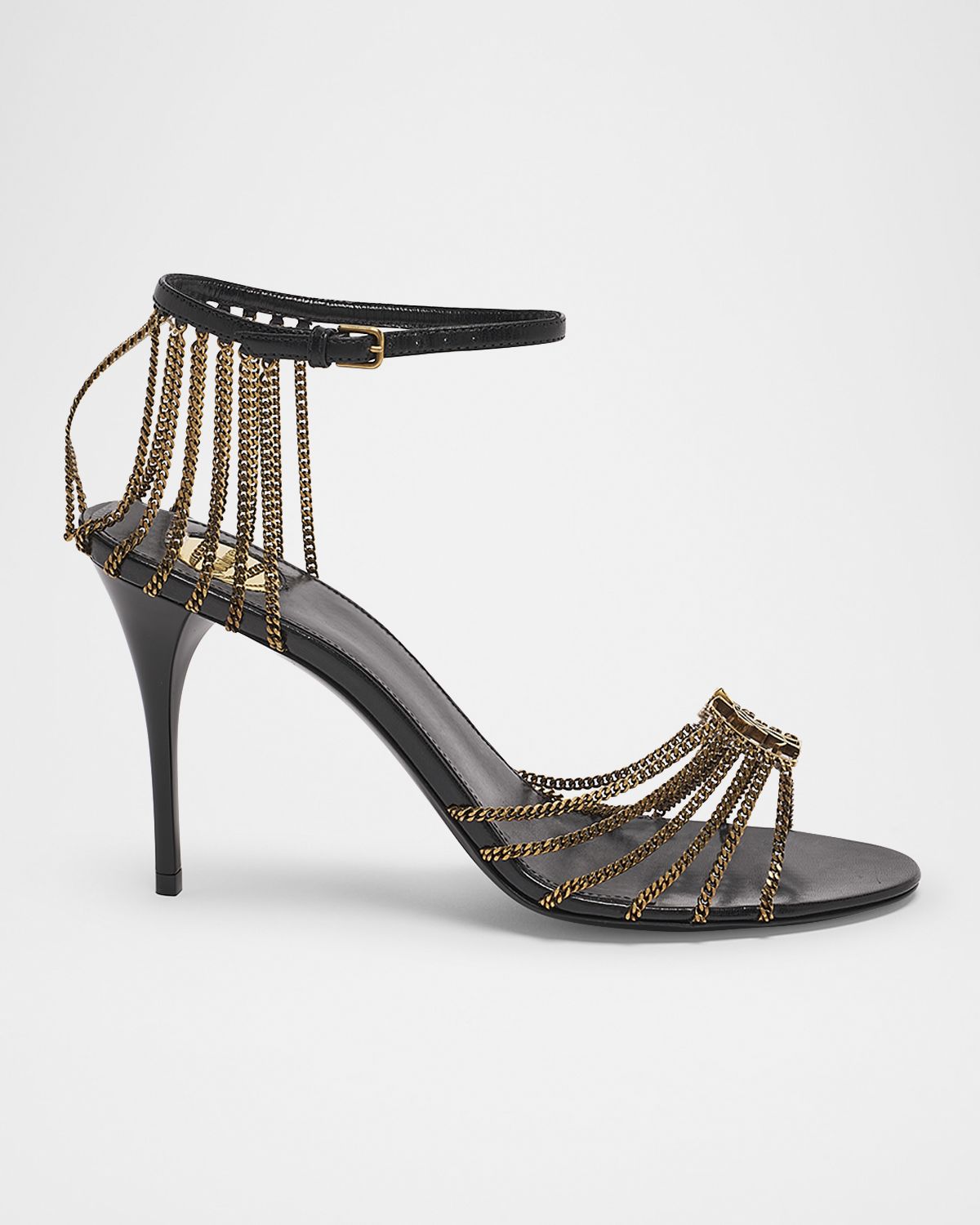 Saint Laurent Babylone Strappy Chain YSL Stiletto Sandals | Thumbnail 6 Saint Laurent Babylone Strappy Chain YSL Stiletto Sandals | Thumbnail 6