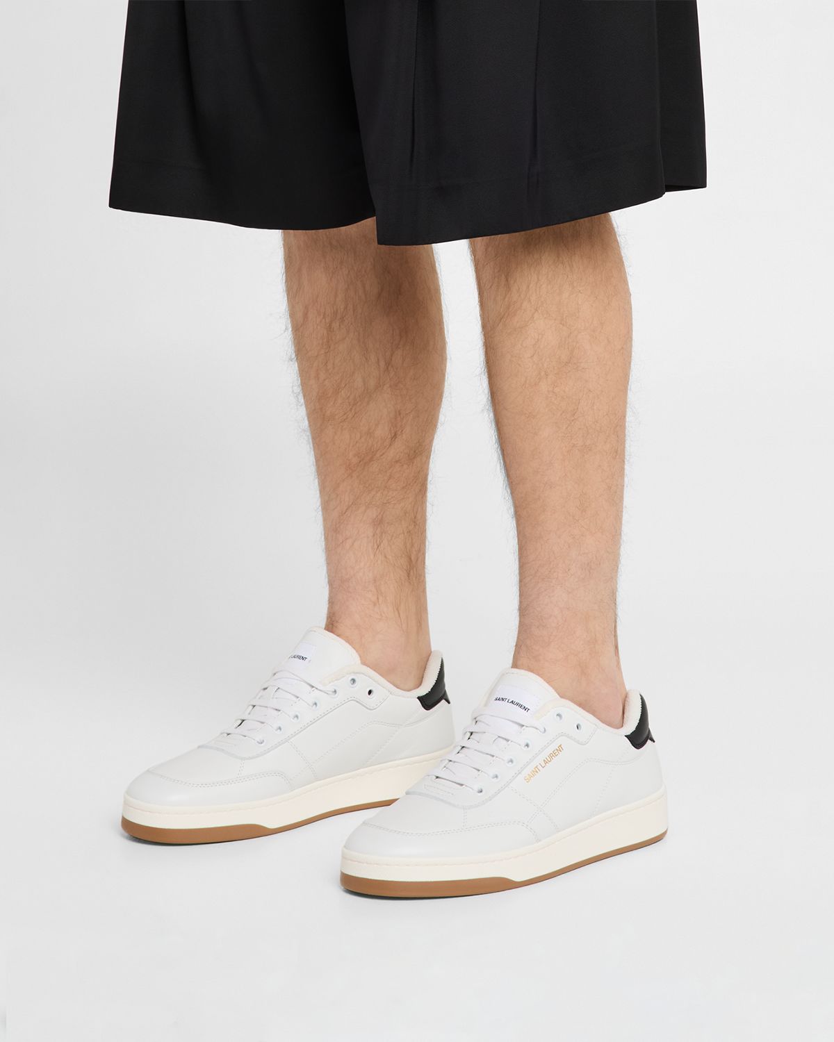 Saint Laurent Men 's SL/61 Leather Low-Top Sneakers