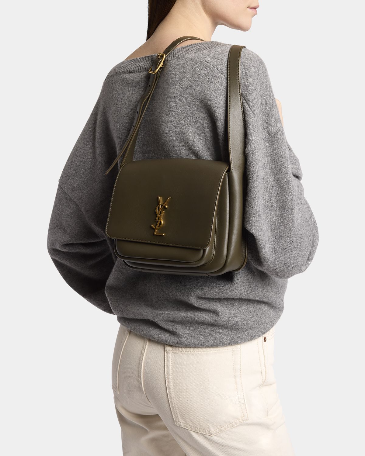 Saint Laurent Niki YSL Flap Crossbody Bag in Calfskin