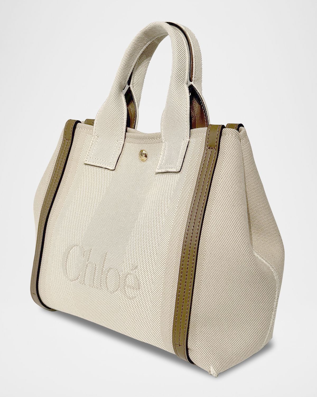 Chloe Small Tote Bag in Jacquard Canvas