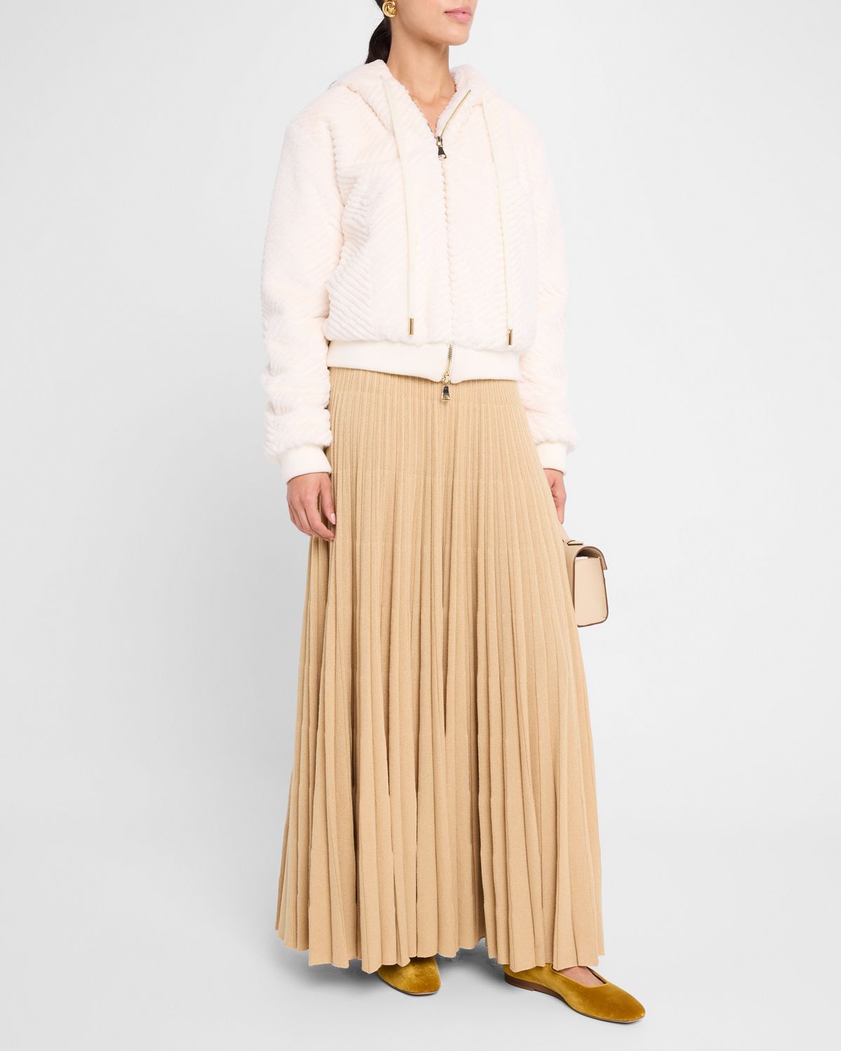 Le Superbe Superfur Chevron Zip Hoodie