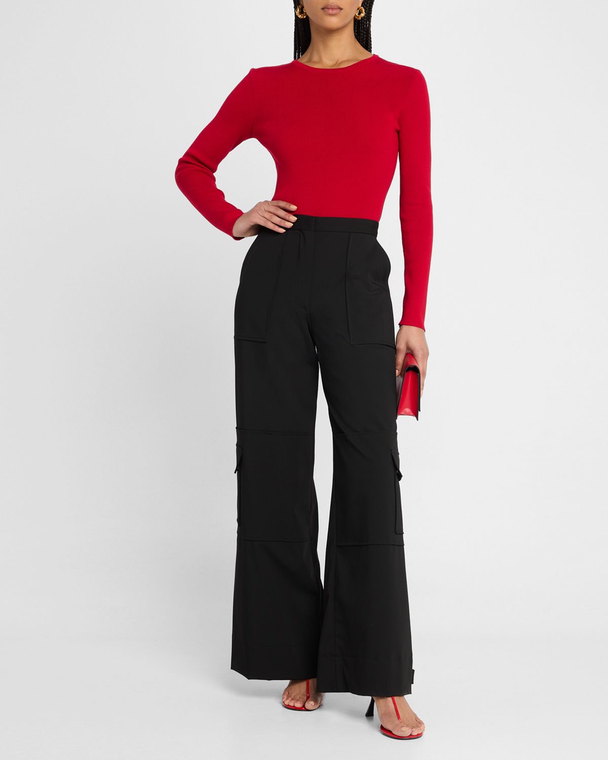 Le Superbe Open Heart Knit Sweater