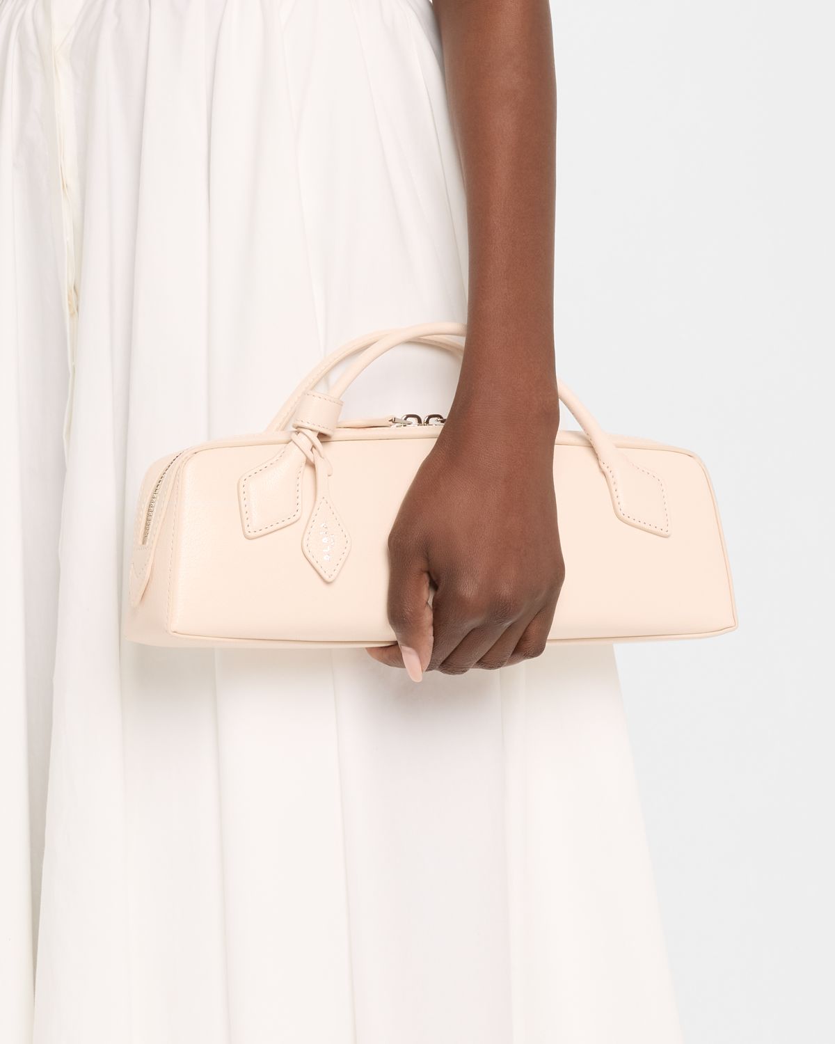 ALAIA Le Teckel Top-Handle Bag in Grained Leather