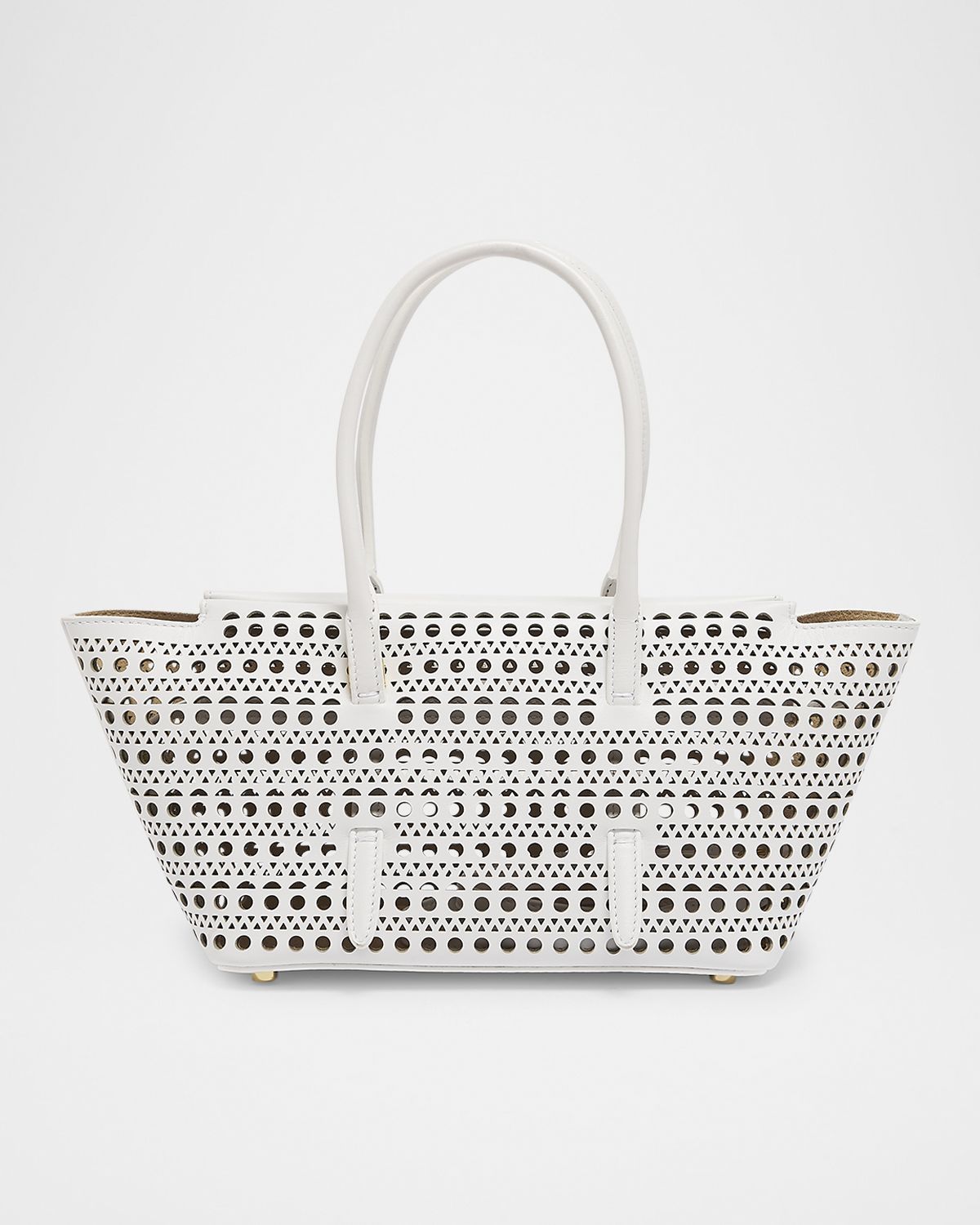 ALAIA Neo Mina 20 Perforated Leather Top-Handle Bag