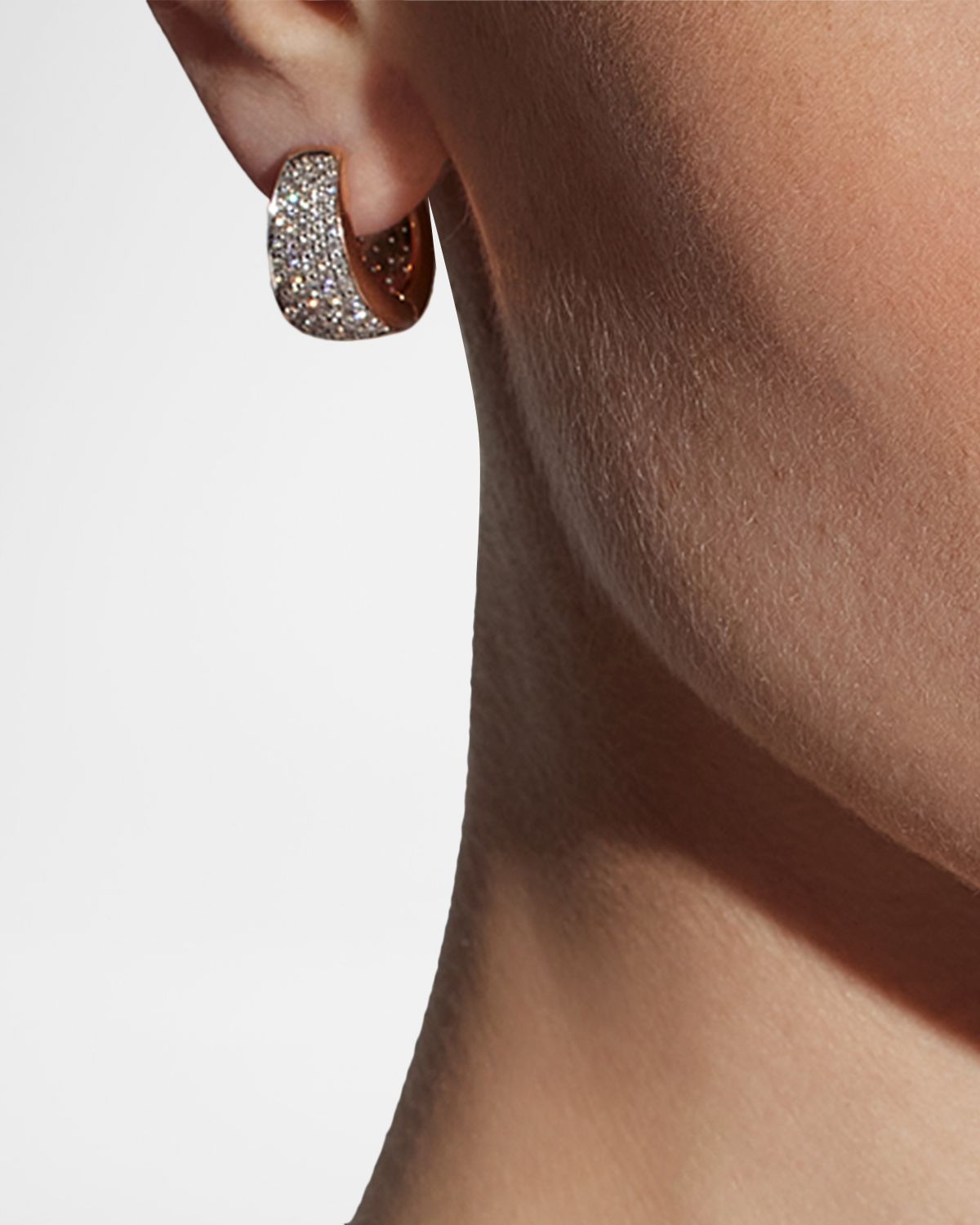 Walters Faith Lytton 18K Yellow Gold Pave Tapering Hoop Earrings