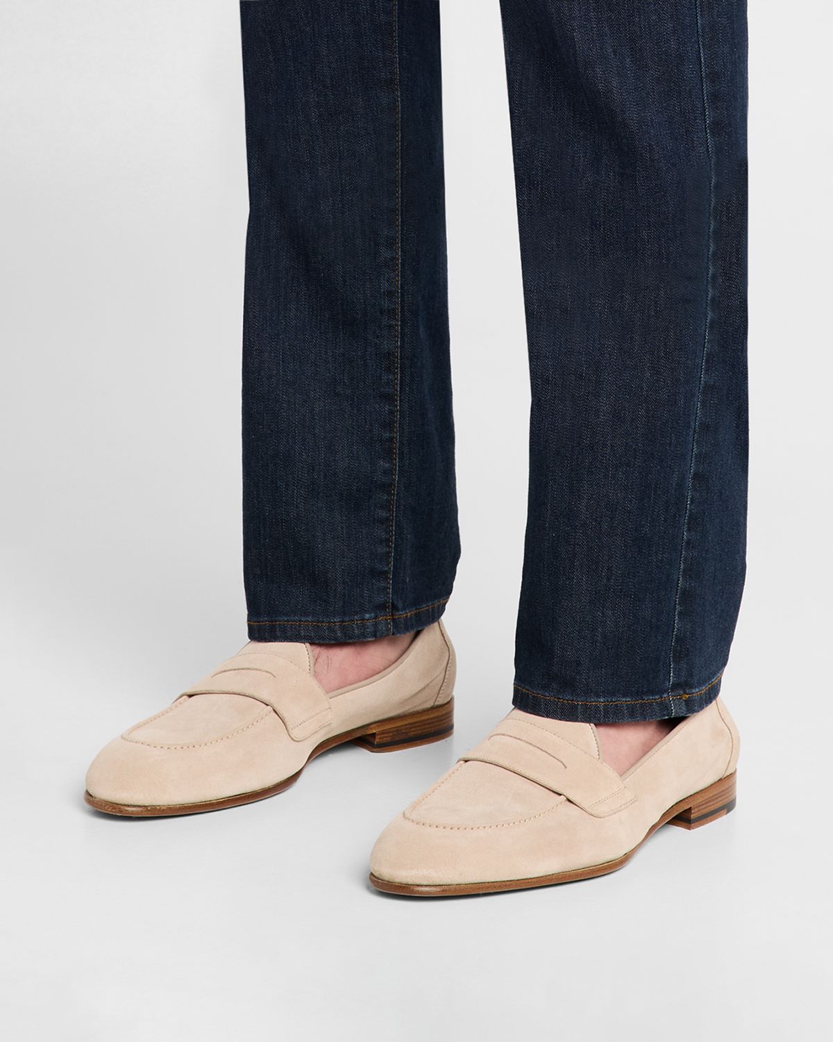 Brioni Men 's Suede Penny Loafers | Thumbnail 6