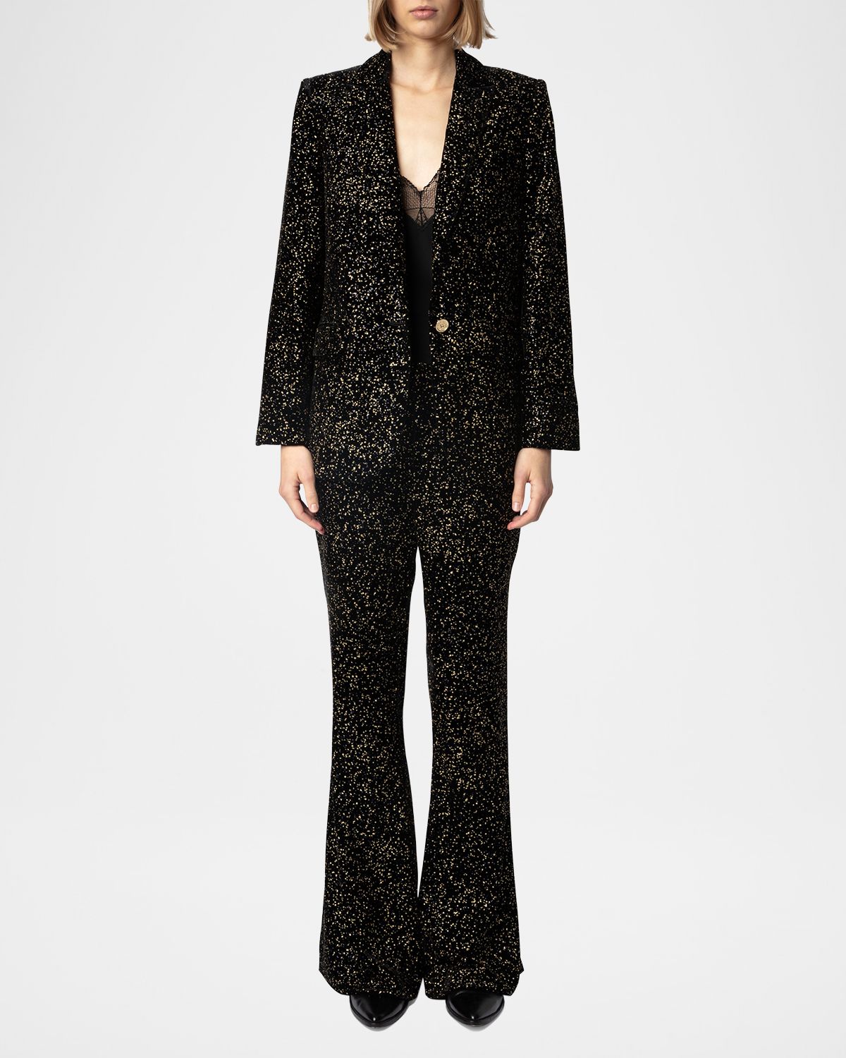 Zadig & Voltaire Valse Glitter Dots Velvet Blazer